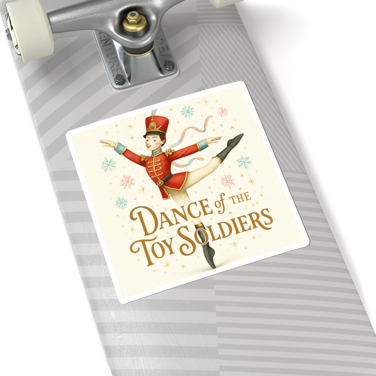 Dance of the Toy Soldiers Kiss-Cut Sticker — Vintage Nutcracker Ballerina Holiday Decal