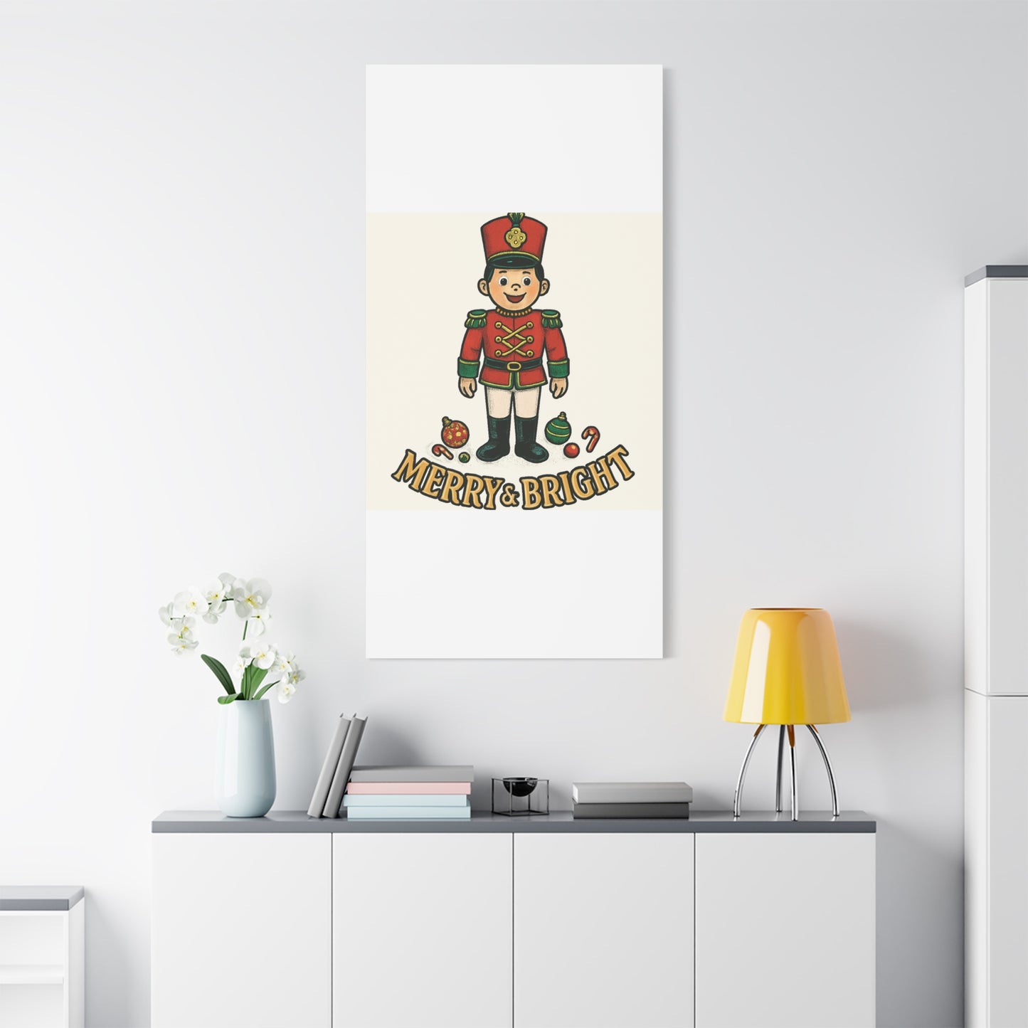 Nutcracker Soldier Matte Canvas Wall Art — Merry & Bright Holiday Decor