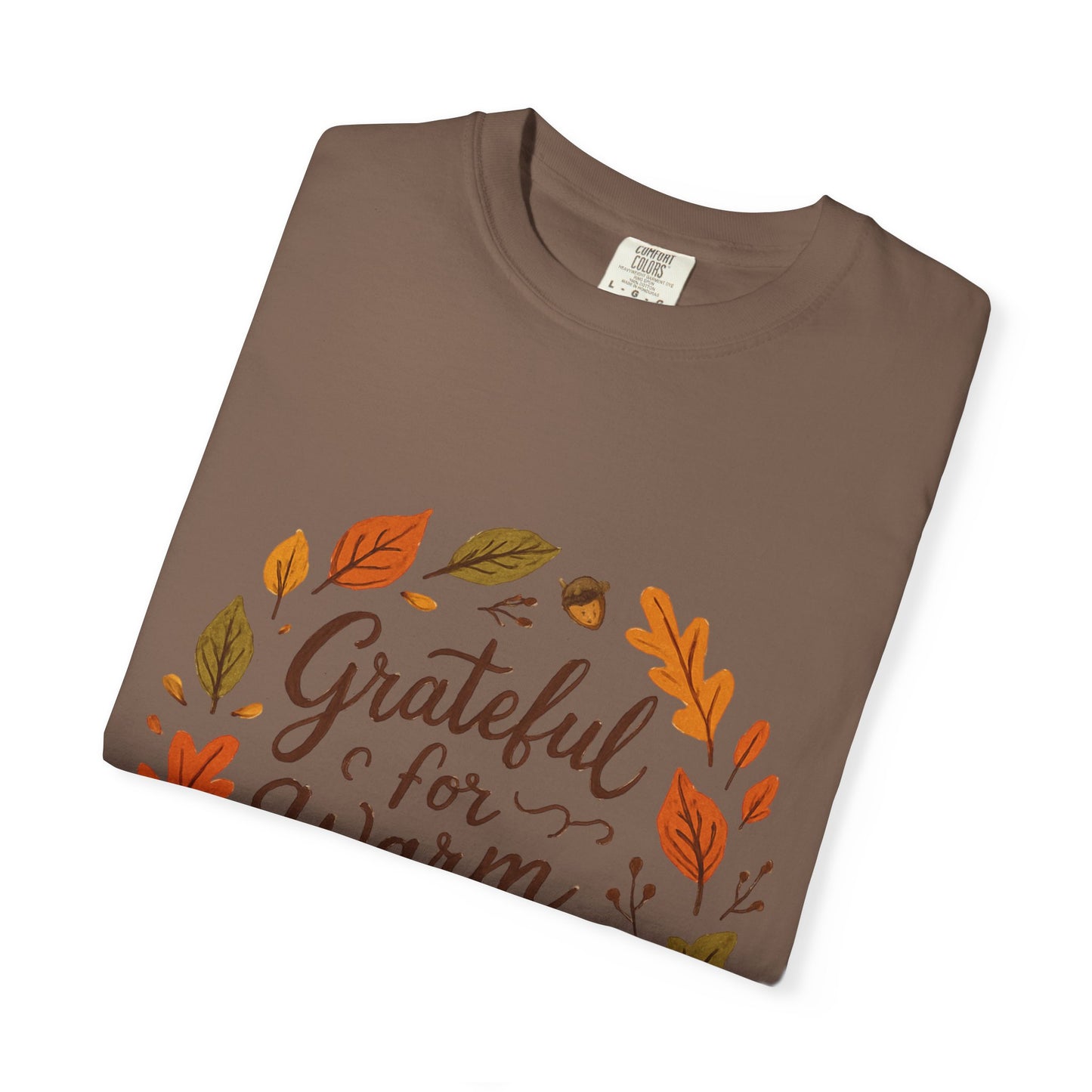 Grateful for Warm Moments T-Shirt — Cozy Autumn Coffee Mug Design