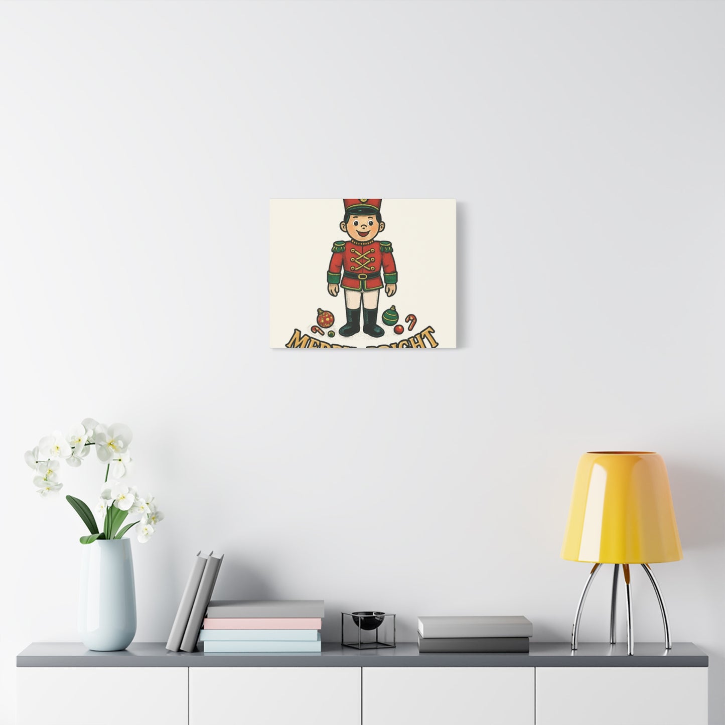 Nutcracker Soldier Matte Canvas Wall Art — Merry & Bright Holiday Decor