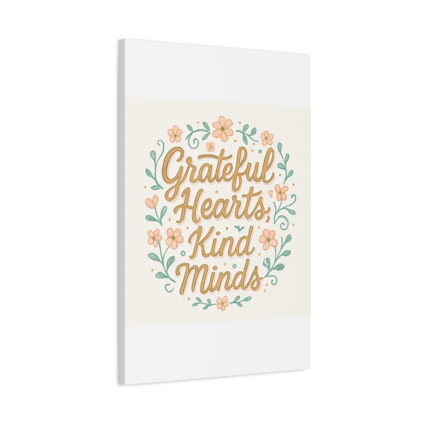 Grateful Hearts Kind Minds Canvas Wall Art