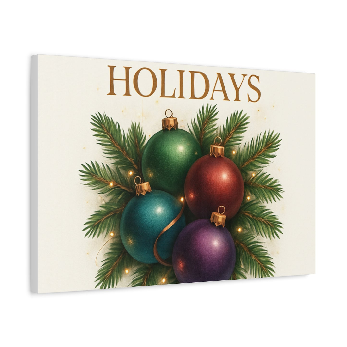 Glamorous Holidays Christmas Ornament Canvas Wall Art