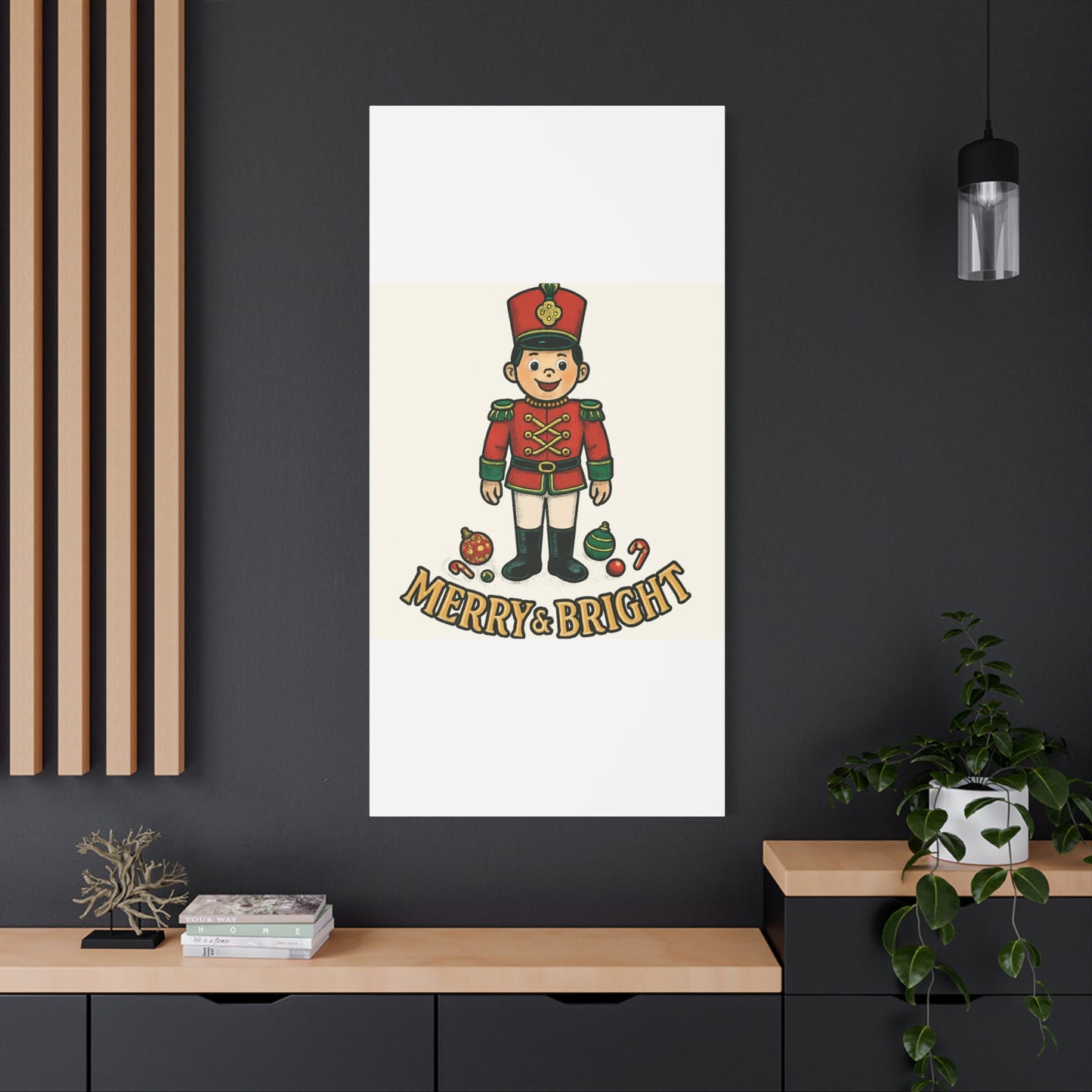 Nutcracker Soldier Matte Canvas Wall Art — Merry & Bright Holiday Decor
