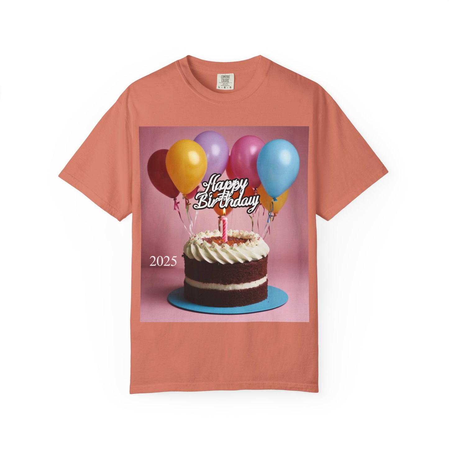 Birthday Cake & Balloons T-Shirt — Happy Birthday Graphic Tee