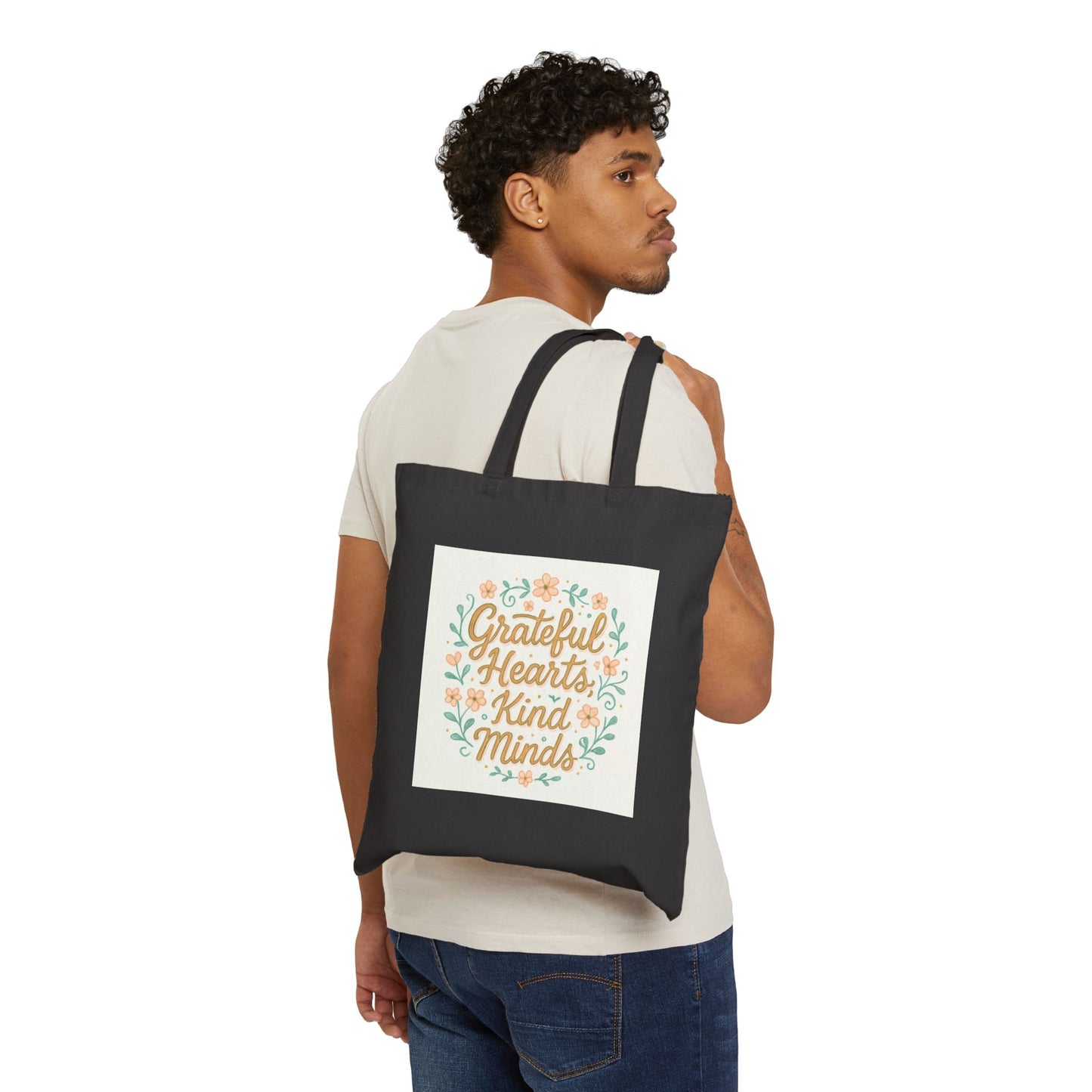 Grateful Hearts, Kind Minds Canvas Tote