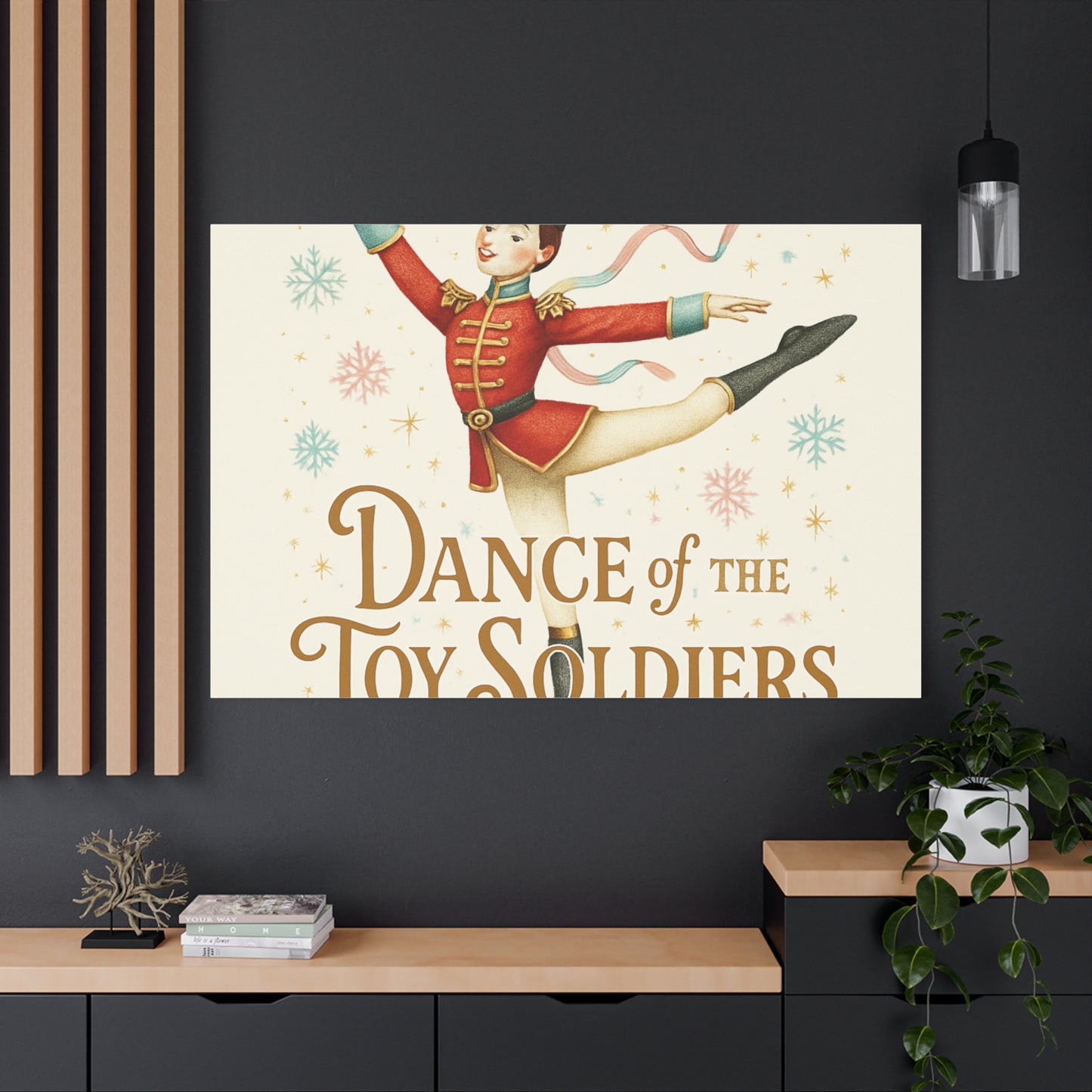 Dance of the Toy Soldiers Canvas Wall Art — Vintage Nutcracker Ballet Print