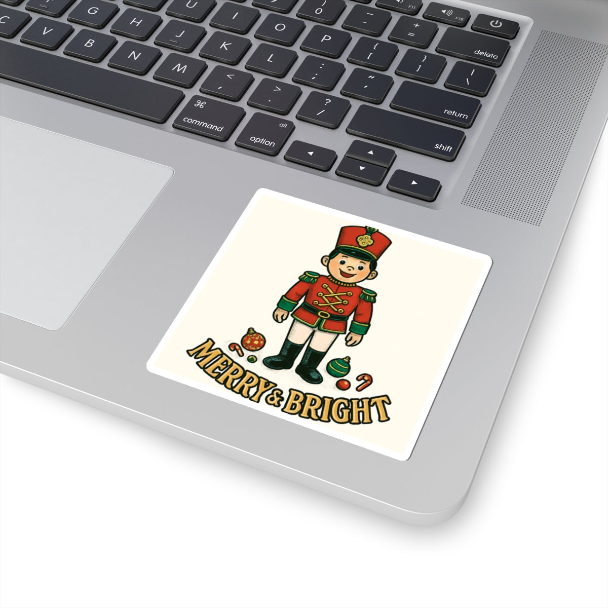 Nutcracker Soldier 'Merry & Bright' Holiday Sticker