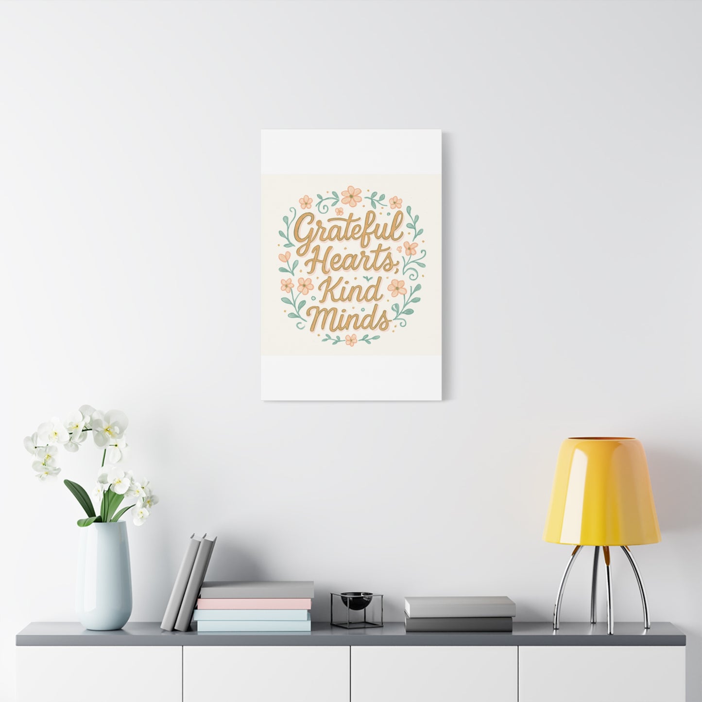 Grateful Hearts Kind Minds Canvas Wall Art