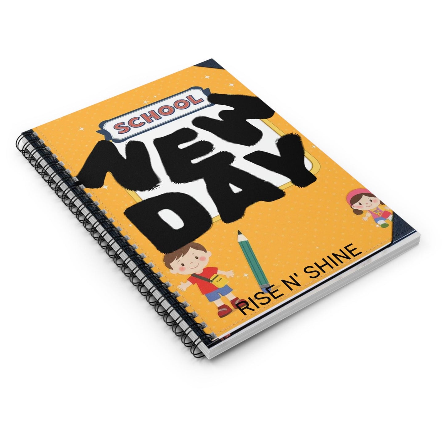 School-Themed Spiral Notebook: 6" x 8" Ruled Paper Journal