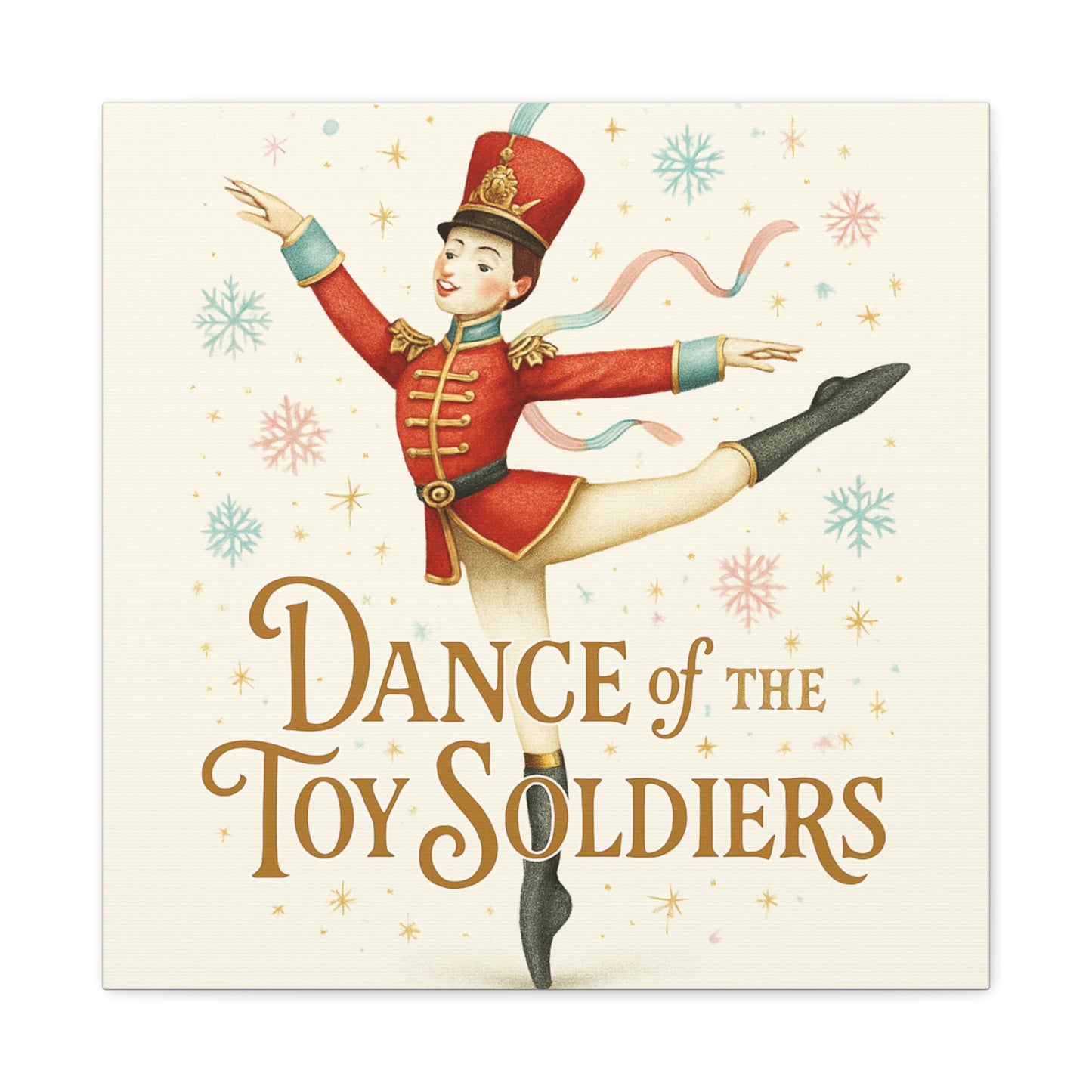 Dance of the Toy Soldiers Canvas Wall Art — Vintage Nutcracker Ballet Print