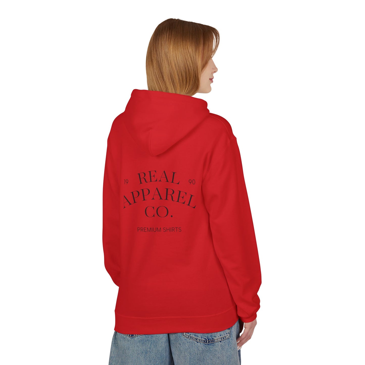 Real Apparel Co. Hoodie — Minimal Vintage Logo Pullover