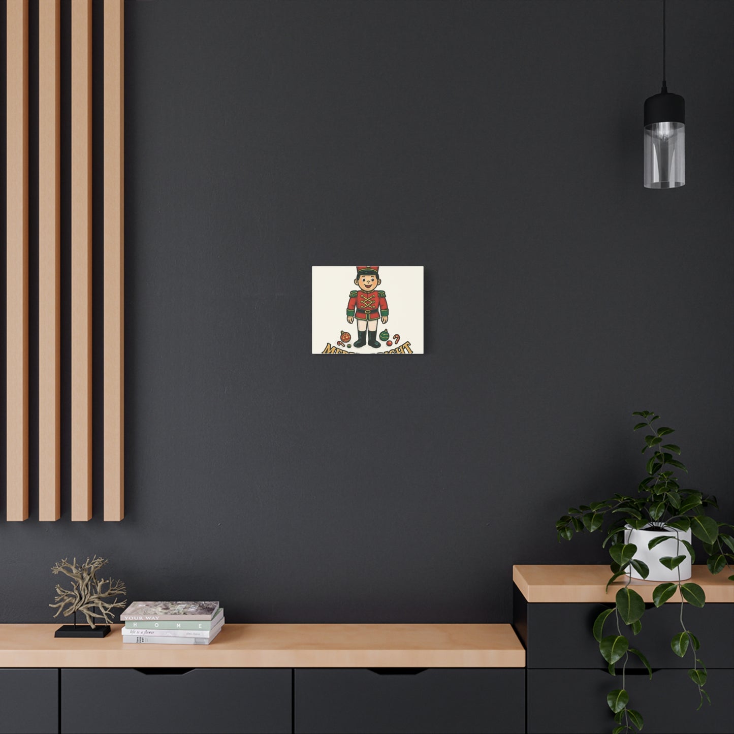 Nutcracker Soldier Matte Canvas Wall Art — Merry & Bright Holiday Decor