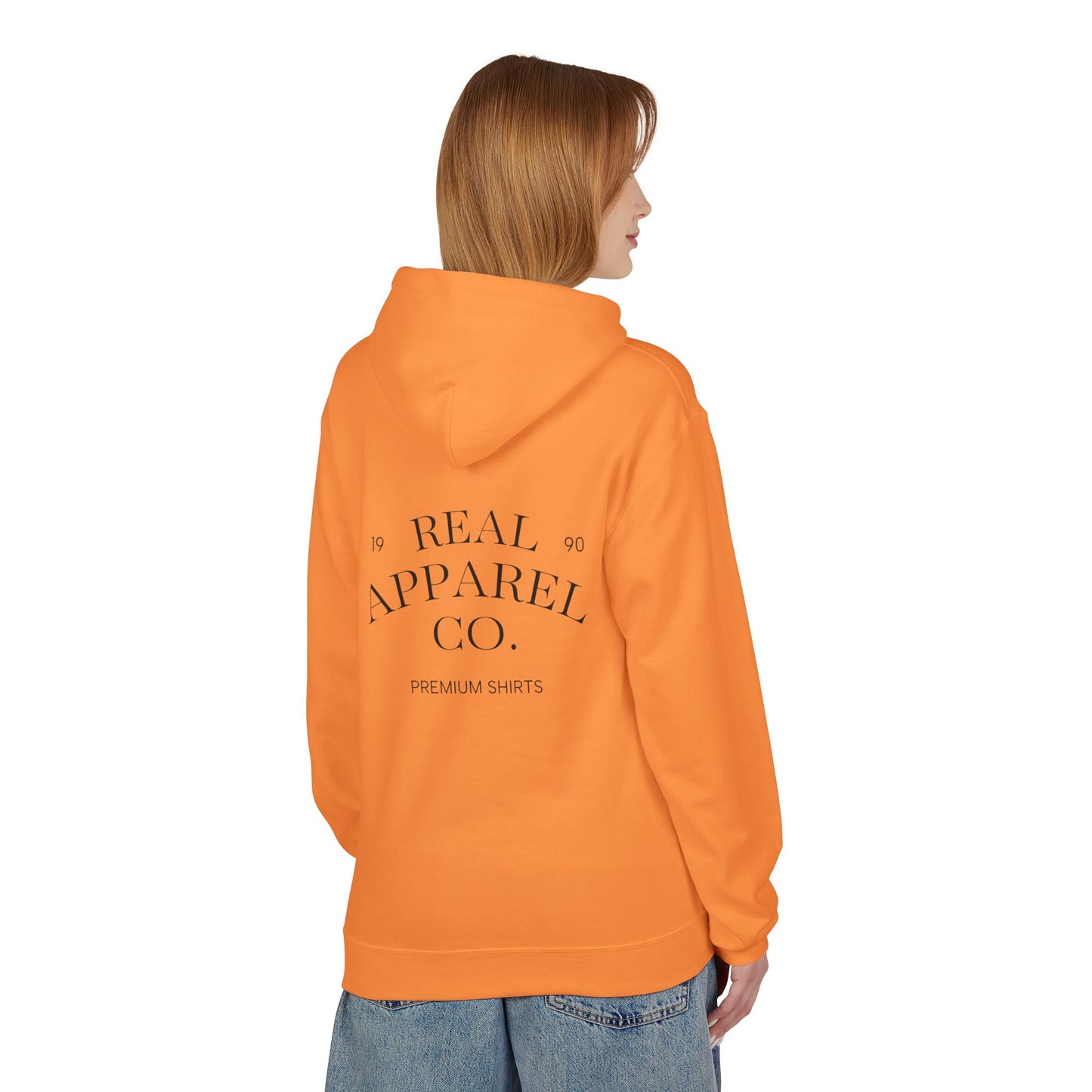 Real Apparel Co. Hoodie — Minimal Vintage Logo Pullover