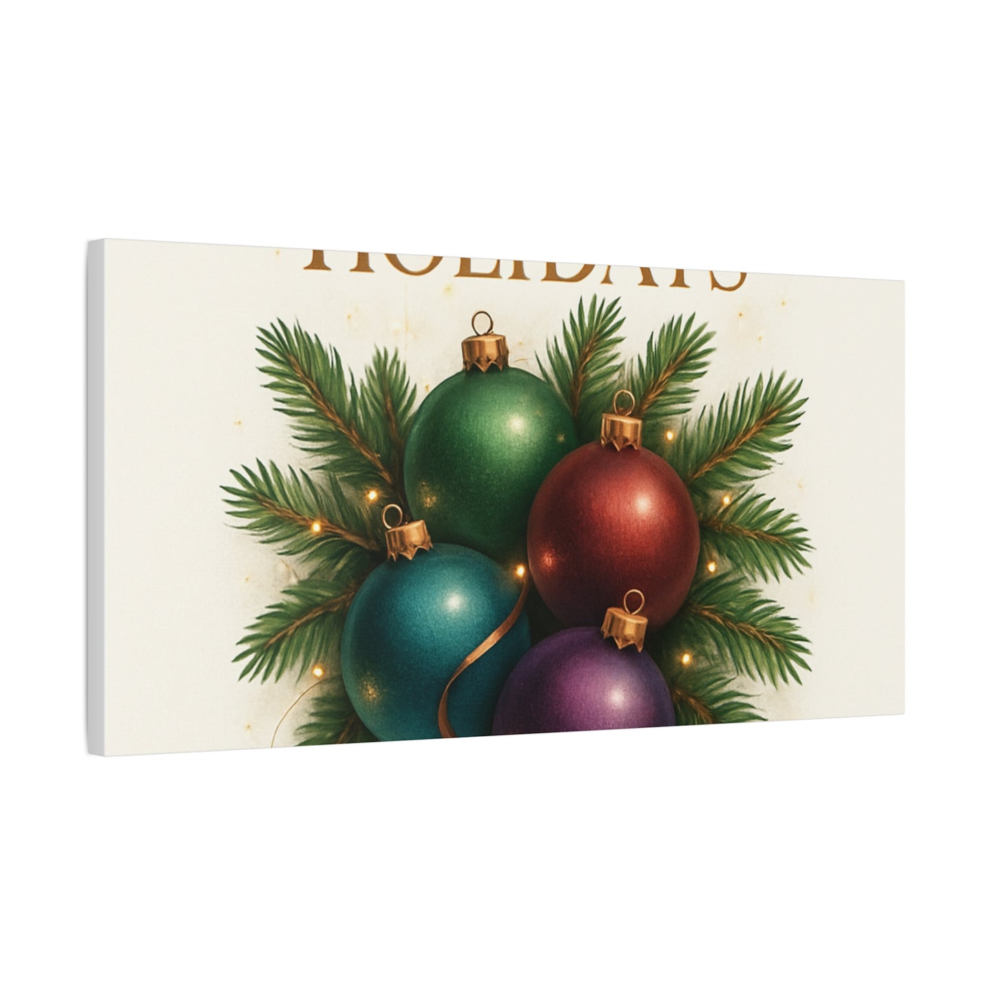 Glamorous Holidays Christmas Ornament Canvas Wall Art