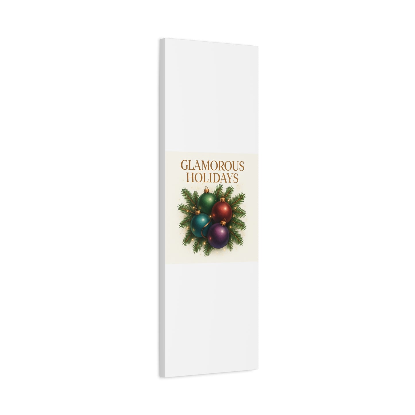 Glamorous Holidays Christmas Ornament Canvas Wall Art