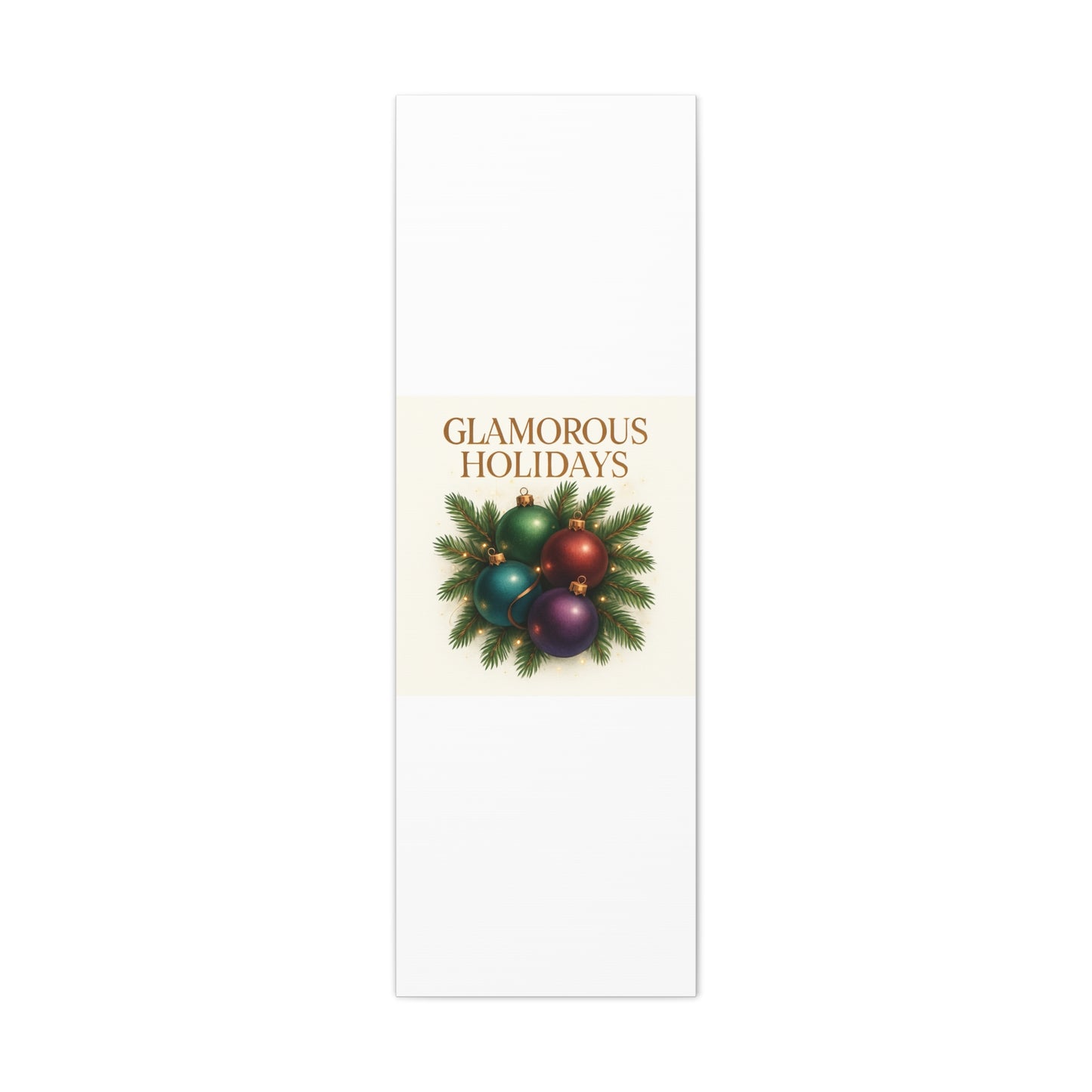 Glamorous Holidays Christmas Ornament Canvas Wall Art