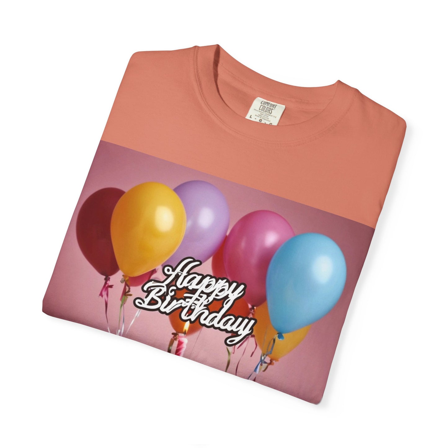 Birthday Cake & Balloons T-Shirt — Happy Birthday Graphic Tee