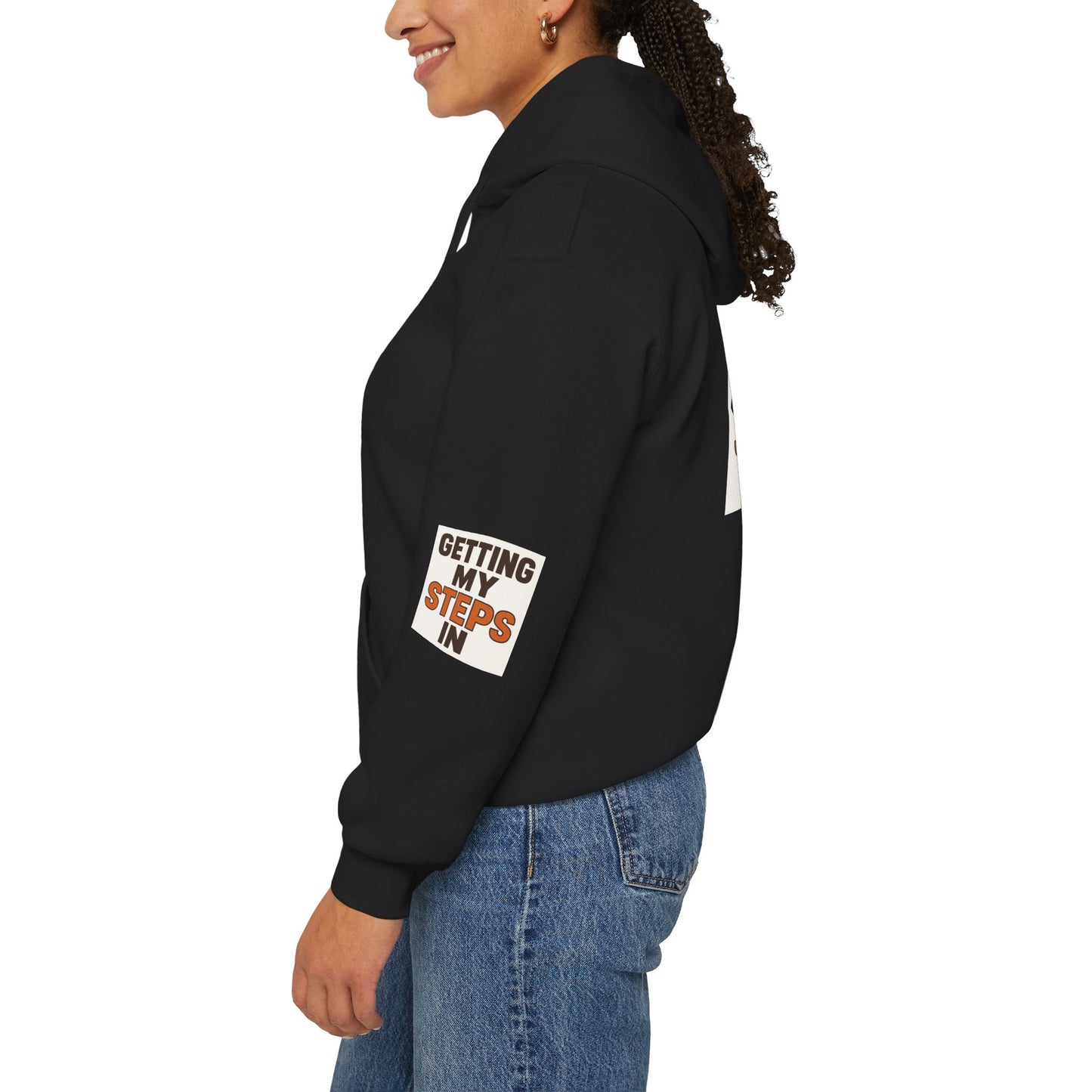 Hoodie — "Getting My Steps In" Motivational Walking Fitness Hoodie