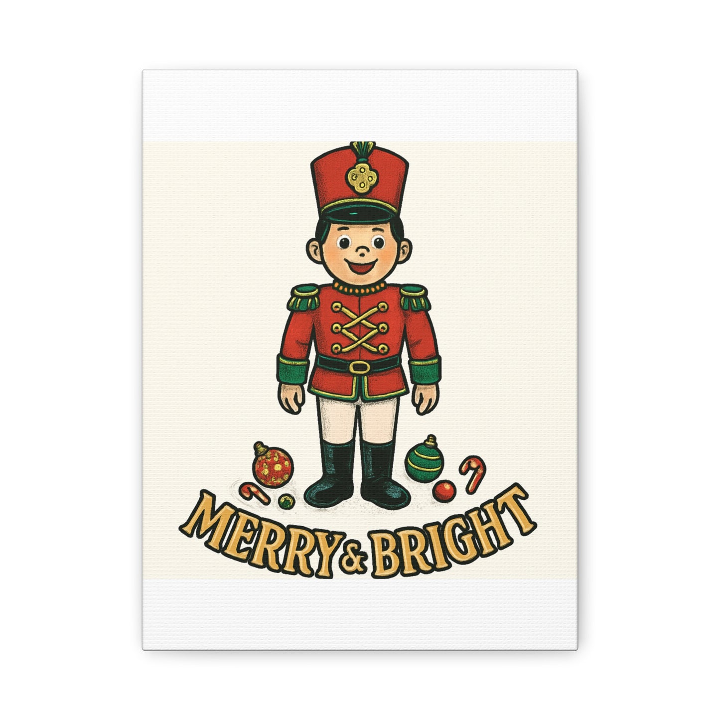 Nutcracker Soldier Matte Canvas Wall Art — Merry & Bright Holiday Decor