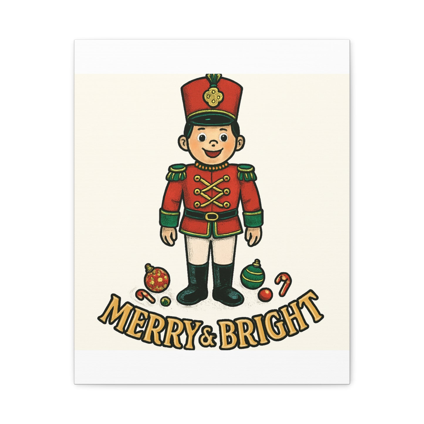 Nutcracker Soldier Matte Canvas Wall Art — Merry & Bright Holiday Decor