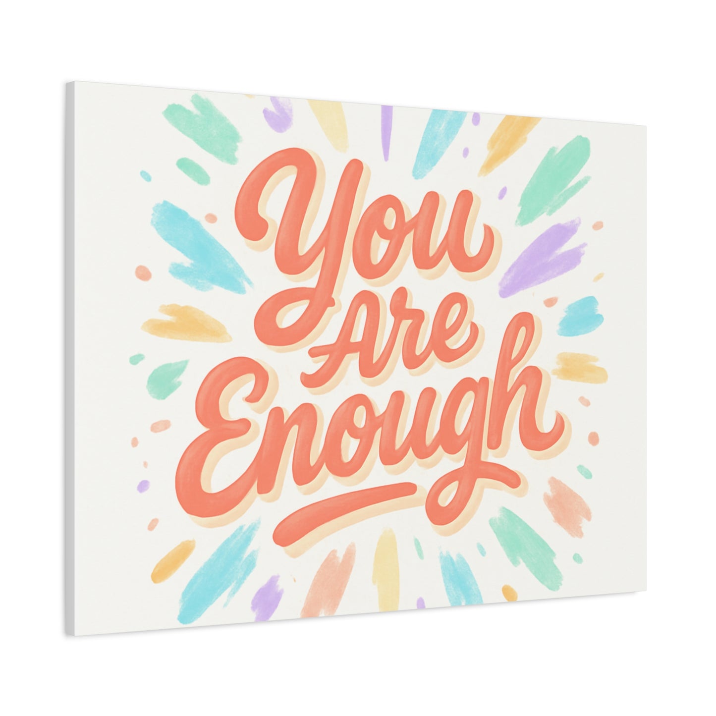You Are Enough Canvas Wall Art — Inspirational Motivational Quote