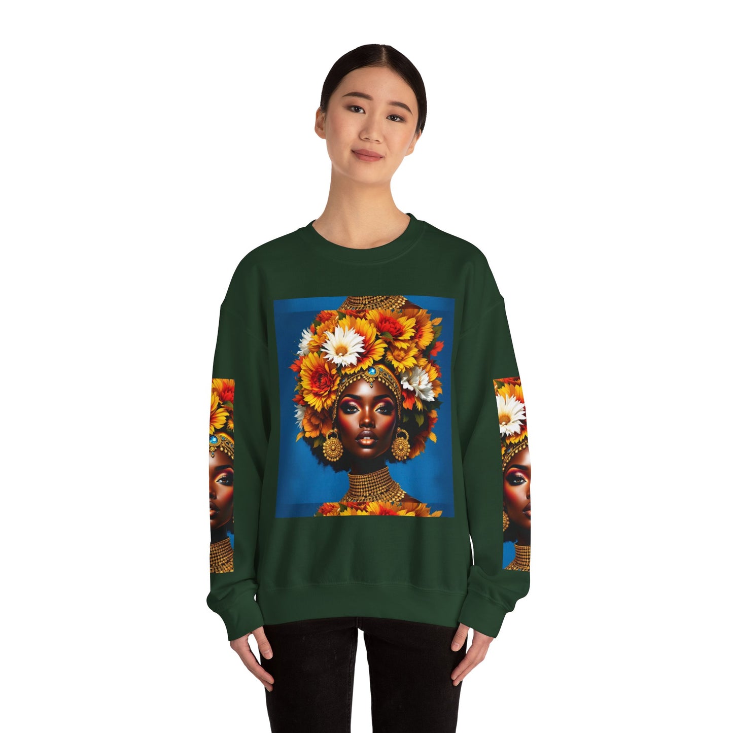 Floral Queen Crewneck Sweatshirt - Unisex Heavy Blend™