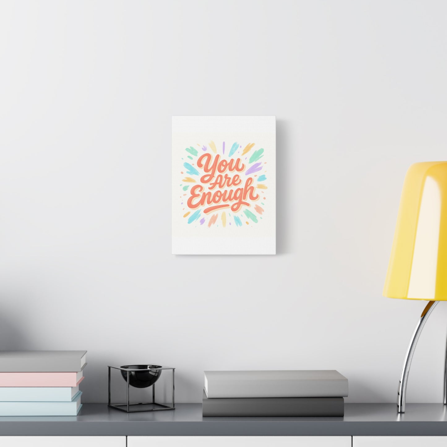 You Are Enough Canvas Wall Art — Inspirational Motivational Quote