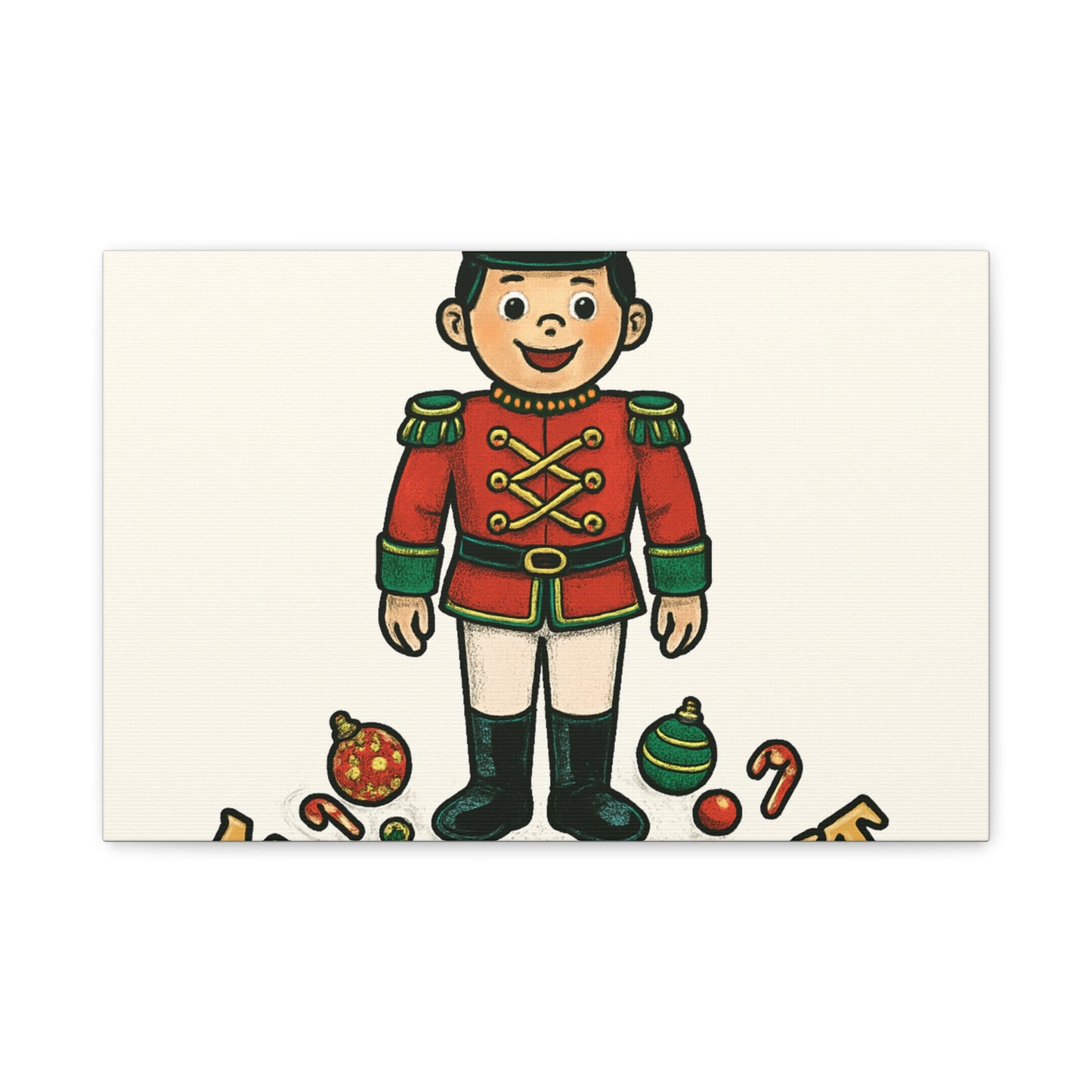 Nutcracker Soldier Matte Canvas Wall Art — Merry & Bright Holiday Decor