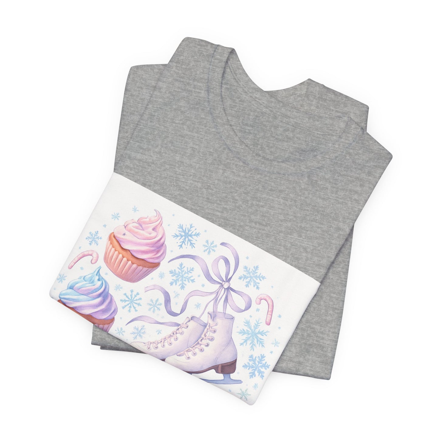 Winter Magic Party T-Shirt — Ice Skate & Cupcakes Holiday Tee