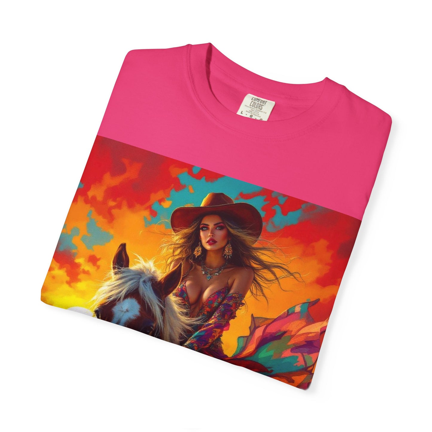 Sunset Cowgirl Horse T-Shirt