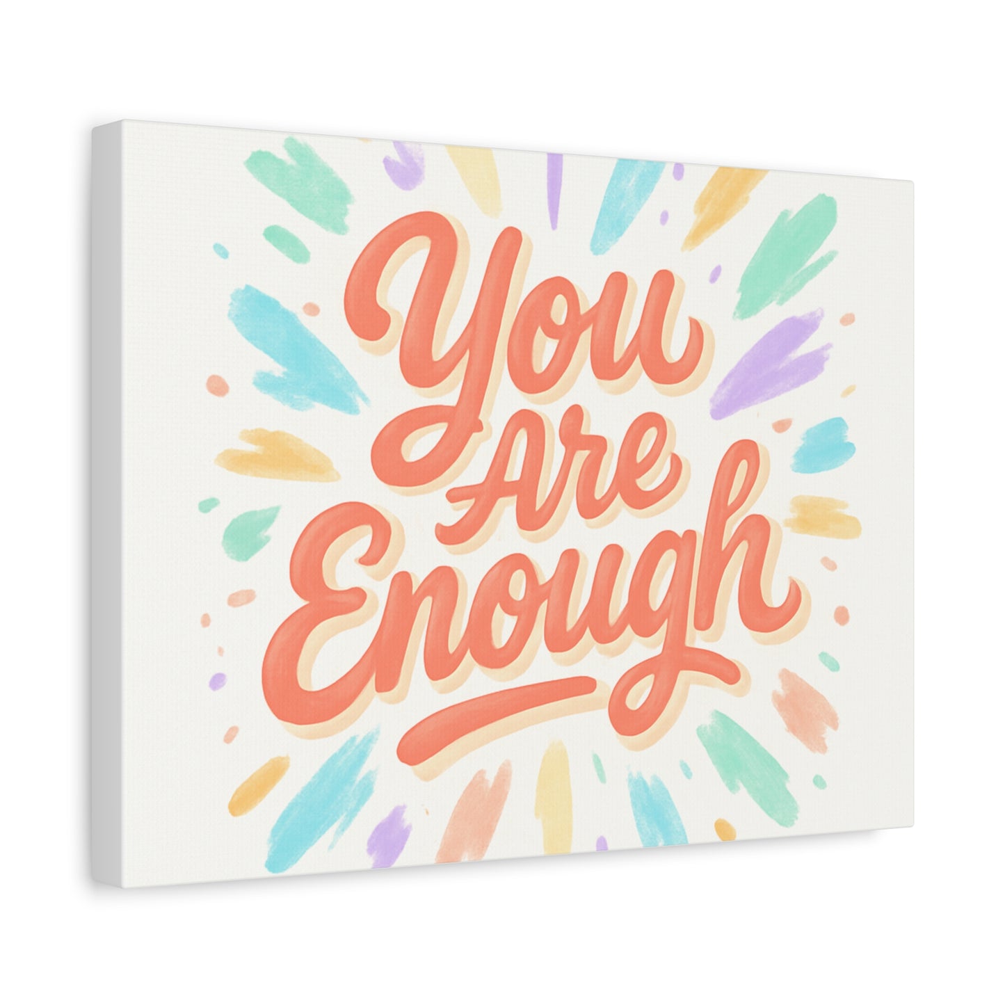 You Are Enough Canvas Wall Art — Inspirational Motivational Quote