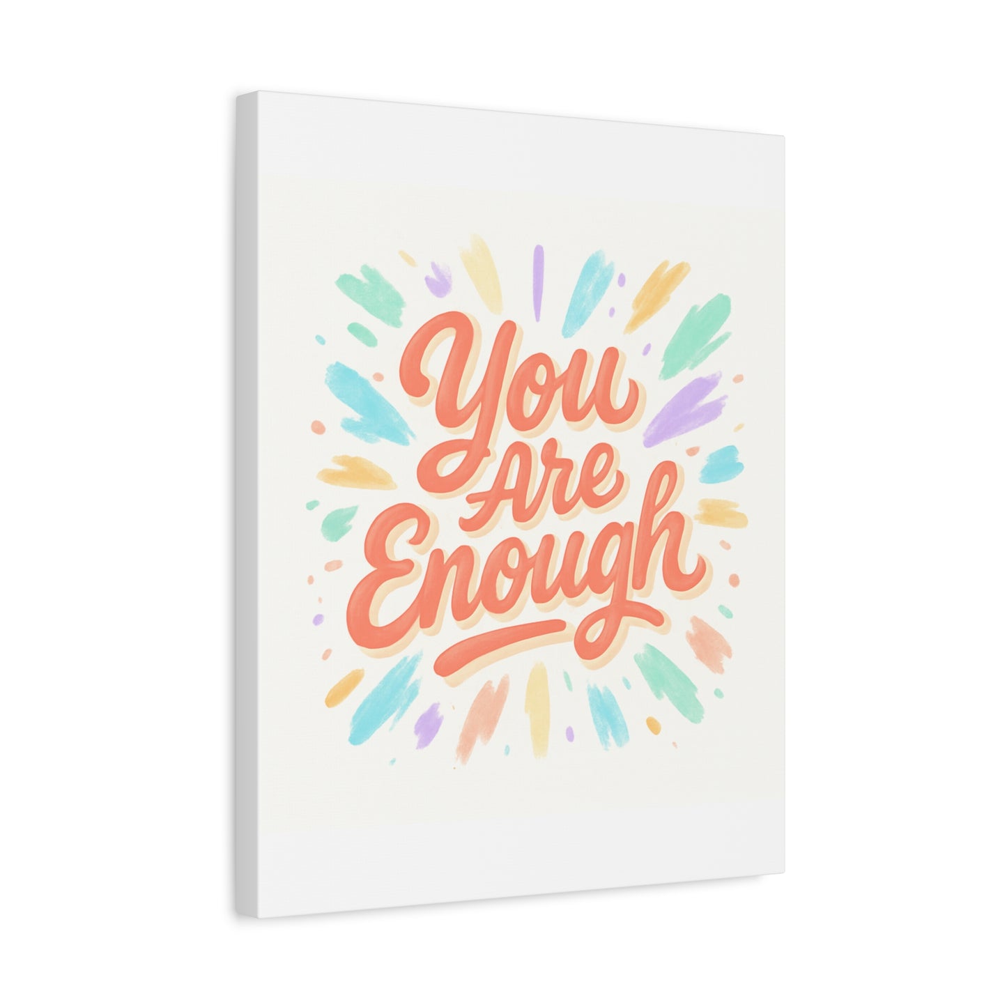 You Are Enough Canvas Wall Art — Inspirational Motivational Quote