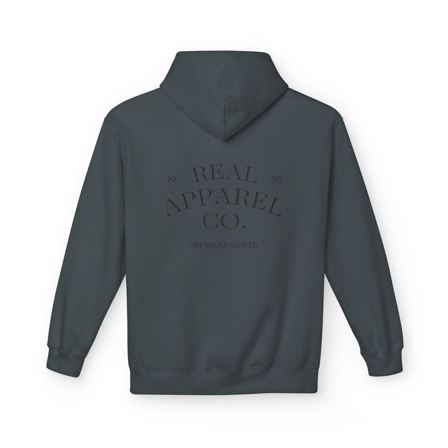 Real Apparel Co. Hoodie — Minimal Vintage Logo Pullover