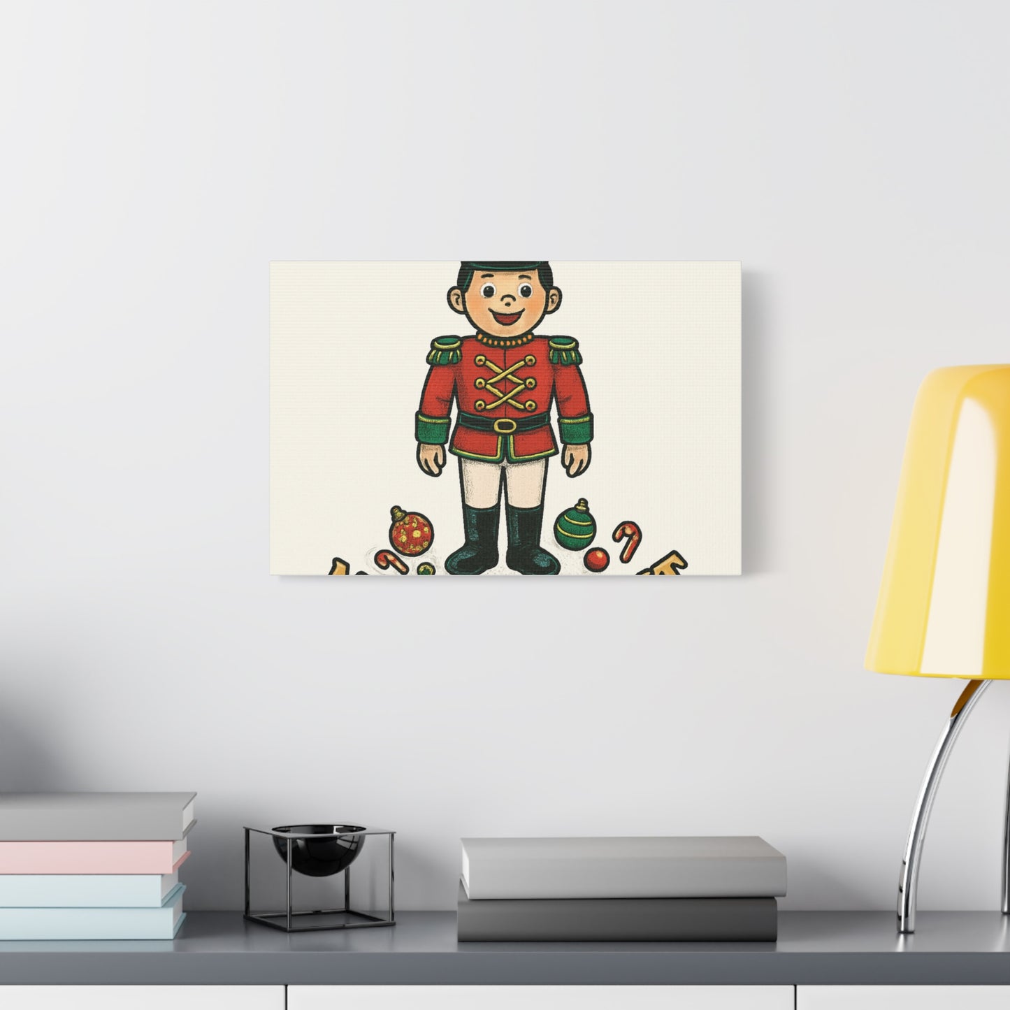 Nutcracker Soldier Matte Canvas Wall Art — Merry & Bright Holiday Decor