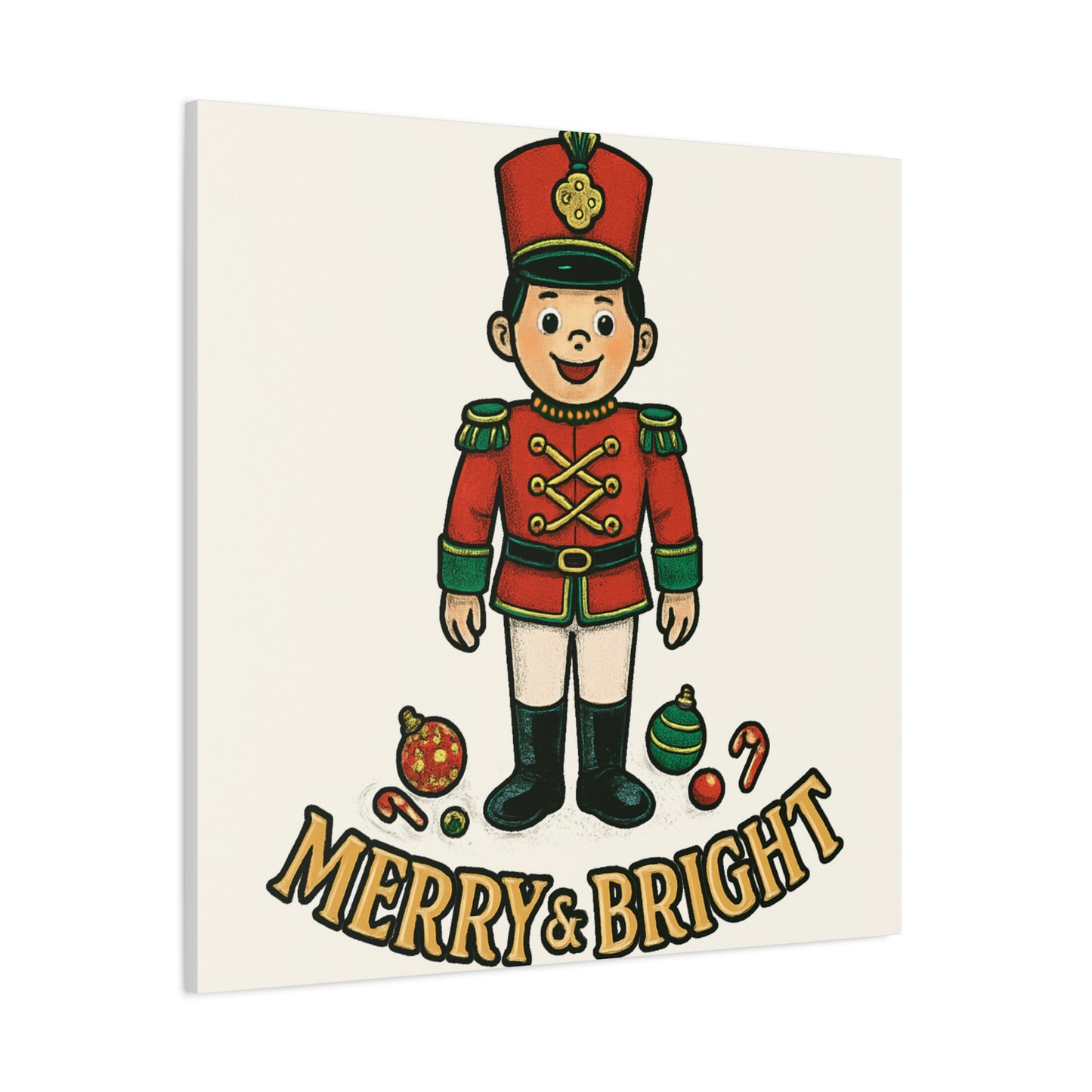 Nutcracker Soldier Matte Canvas Wall Art — Merry & Bright Holiday Decor