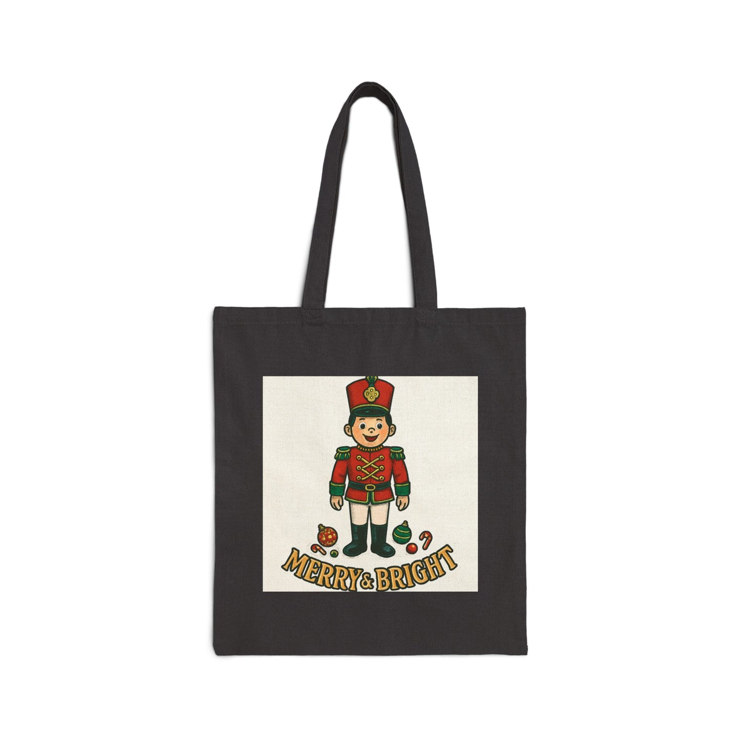 Tote Bag — Merry & Bright Nutcracker Holiday Canvas Tote