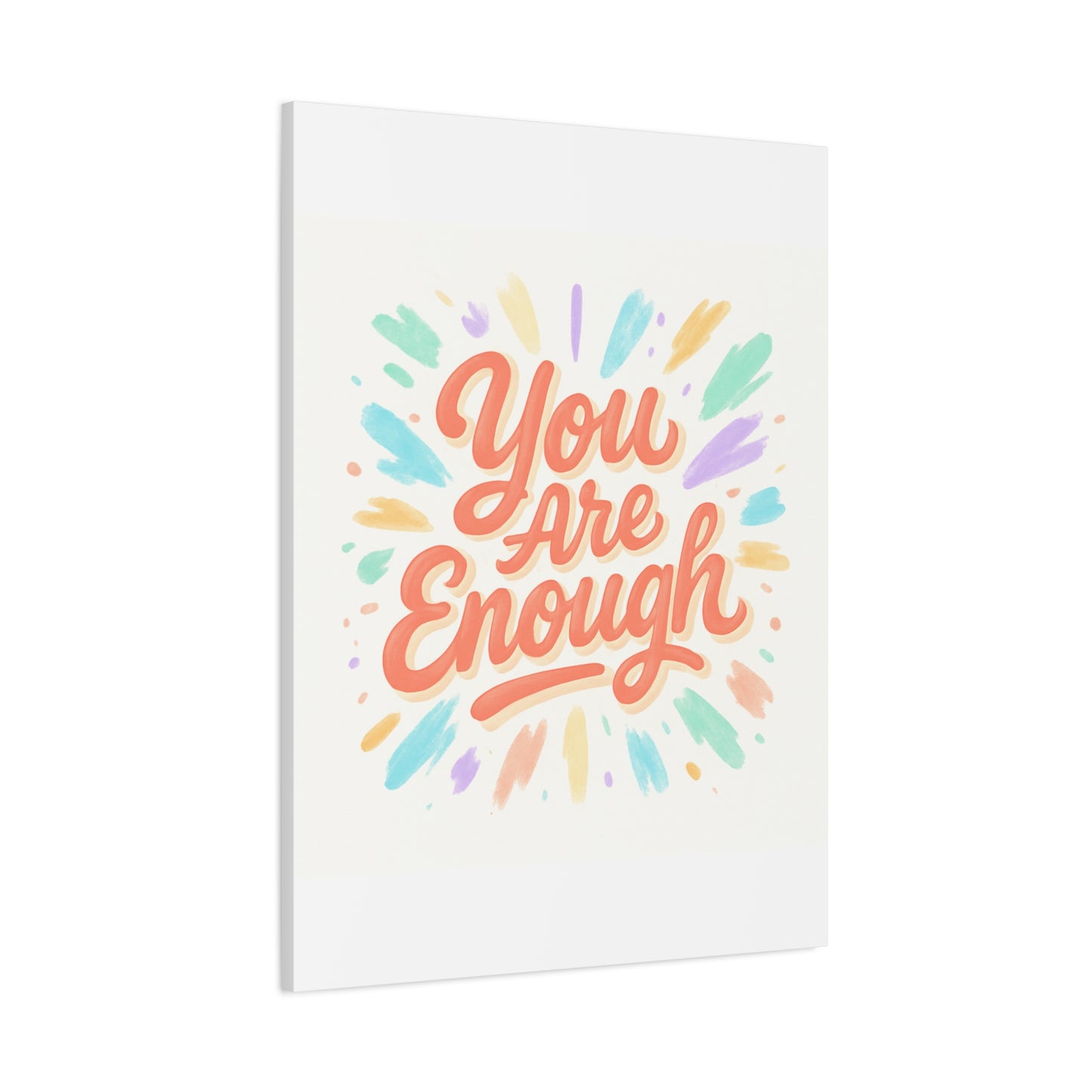 You Are Enough Canvas Wall Art — Inspirational Motivational Quote