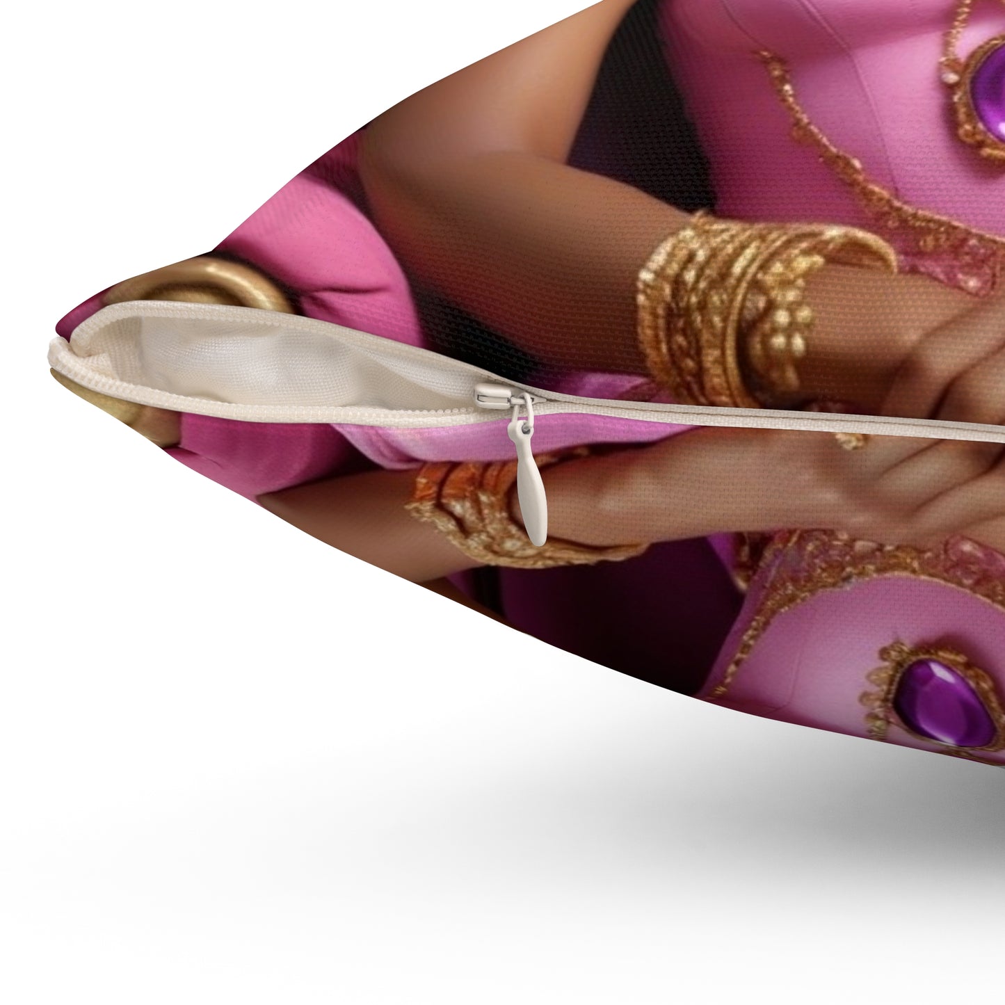 Regal Queen Decorative Pillow — Purple Goddess Throne Accent Cushion