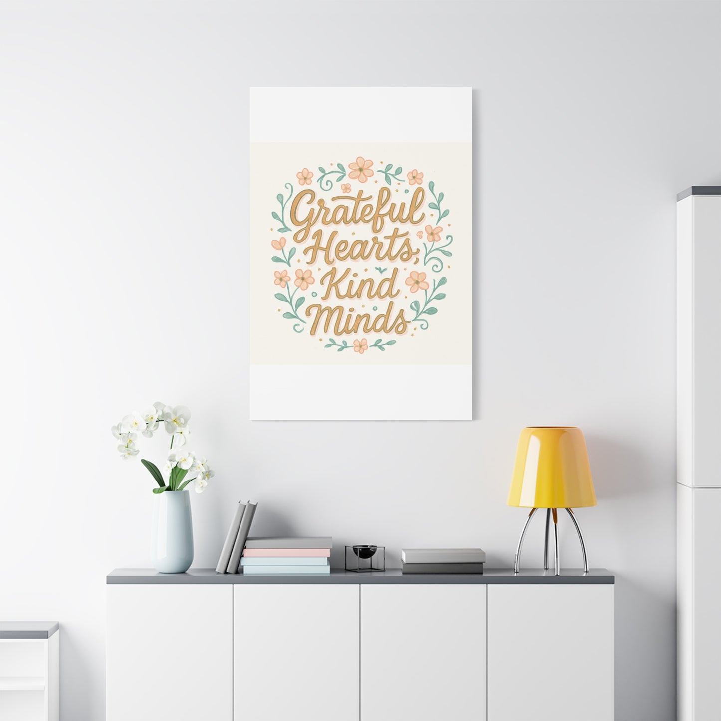 Grateful Hearts Kind Minds Canvas Wall Art