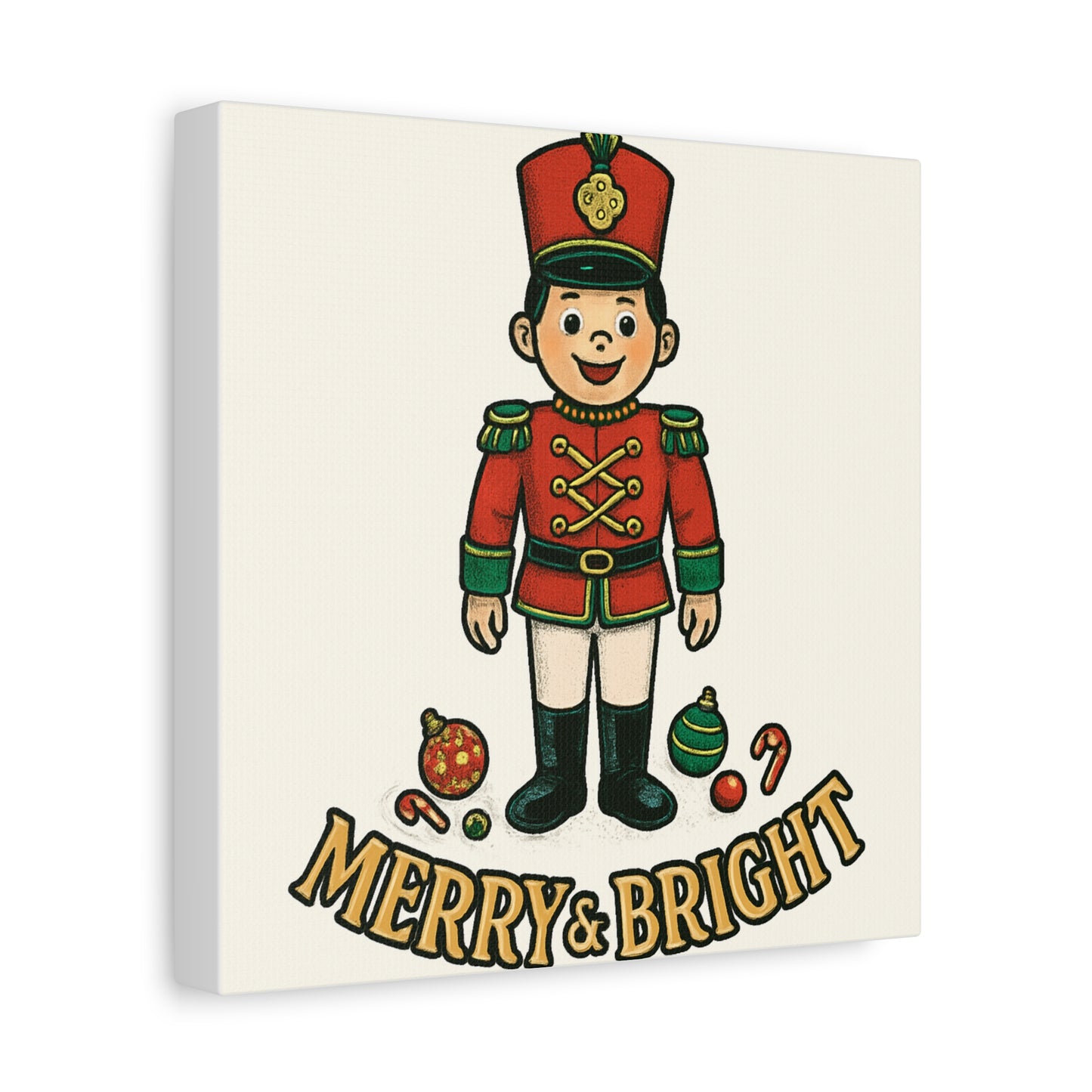 Nutcracker Soldier Matte Canvas Wall Art — Merry & Bright Holiday Decor