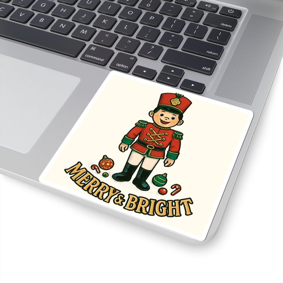Nutcracker Soldier 'Merry & Bright' Holiday Sticker