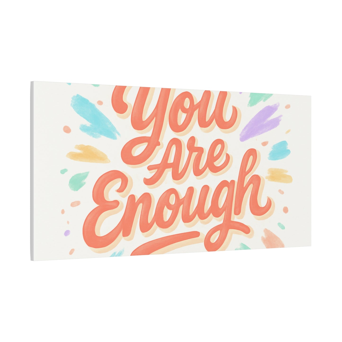 You Are Enough Canvas Wall Art — Inspirational Motivational Quote
