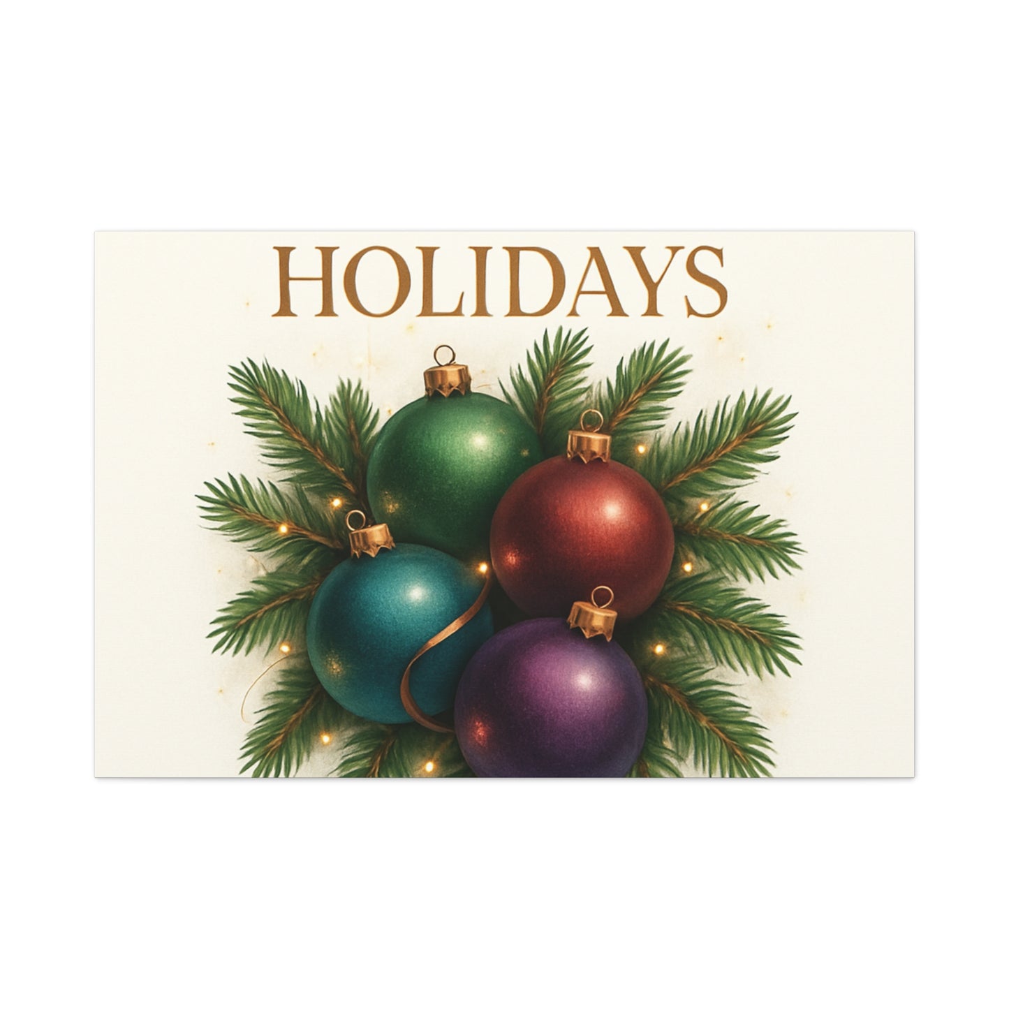 Glamorous Holidays Christmas Ornament Canvas Wall Art