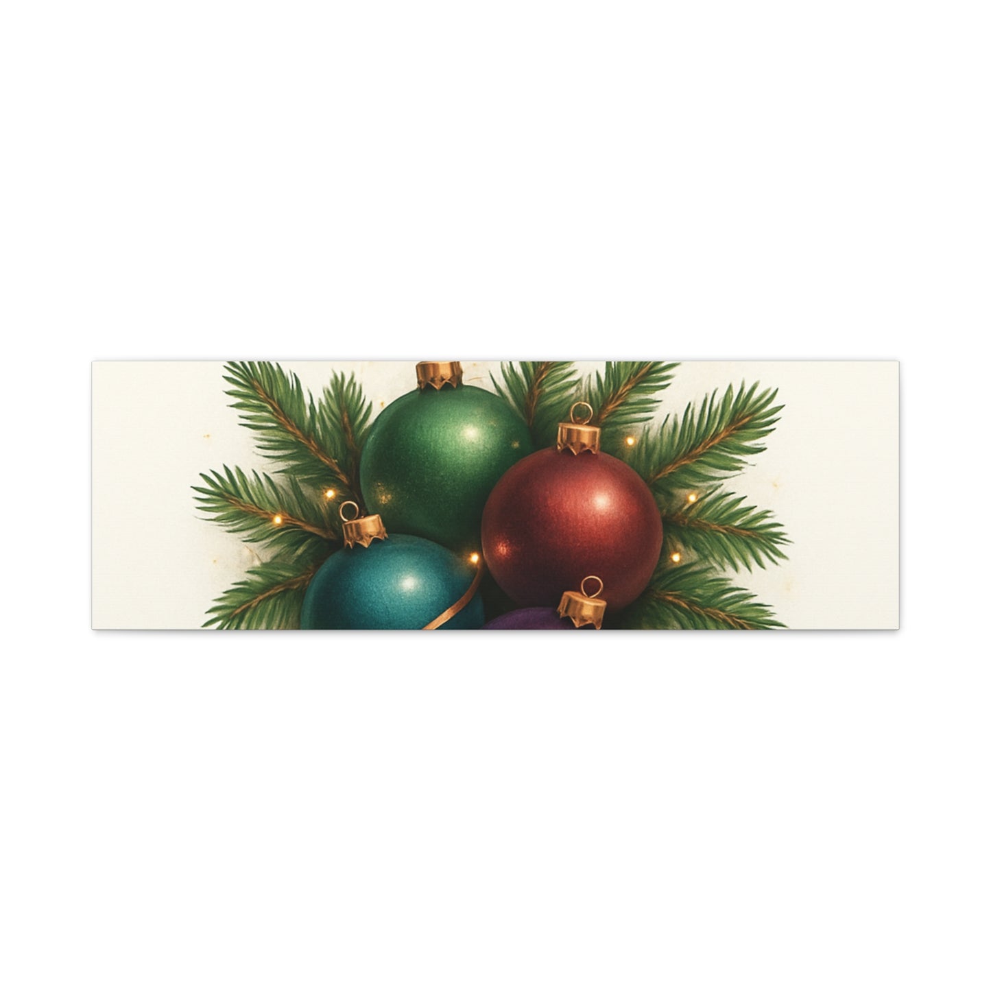 Glamorous Holidays Christmas Ornament Canvas Wall Art
