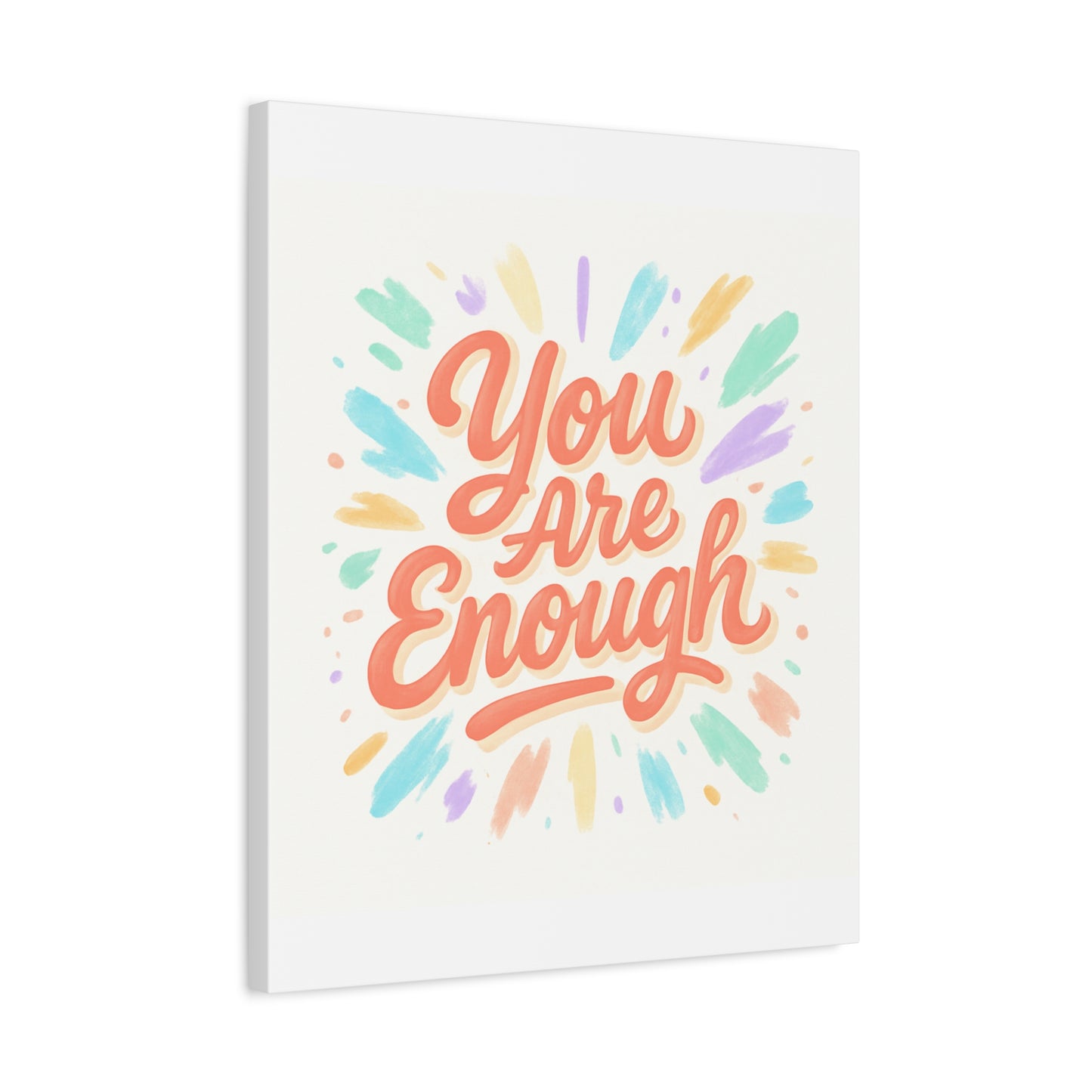 You Are Enough Canvas Wall Art — Inspirational Motivational Quote