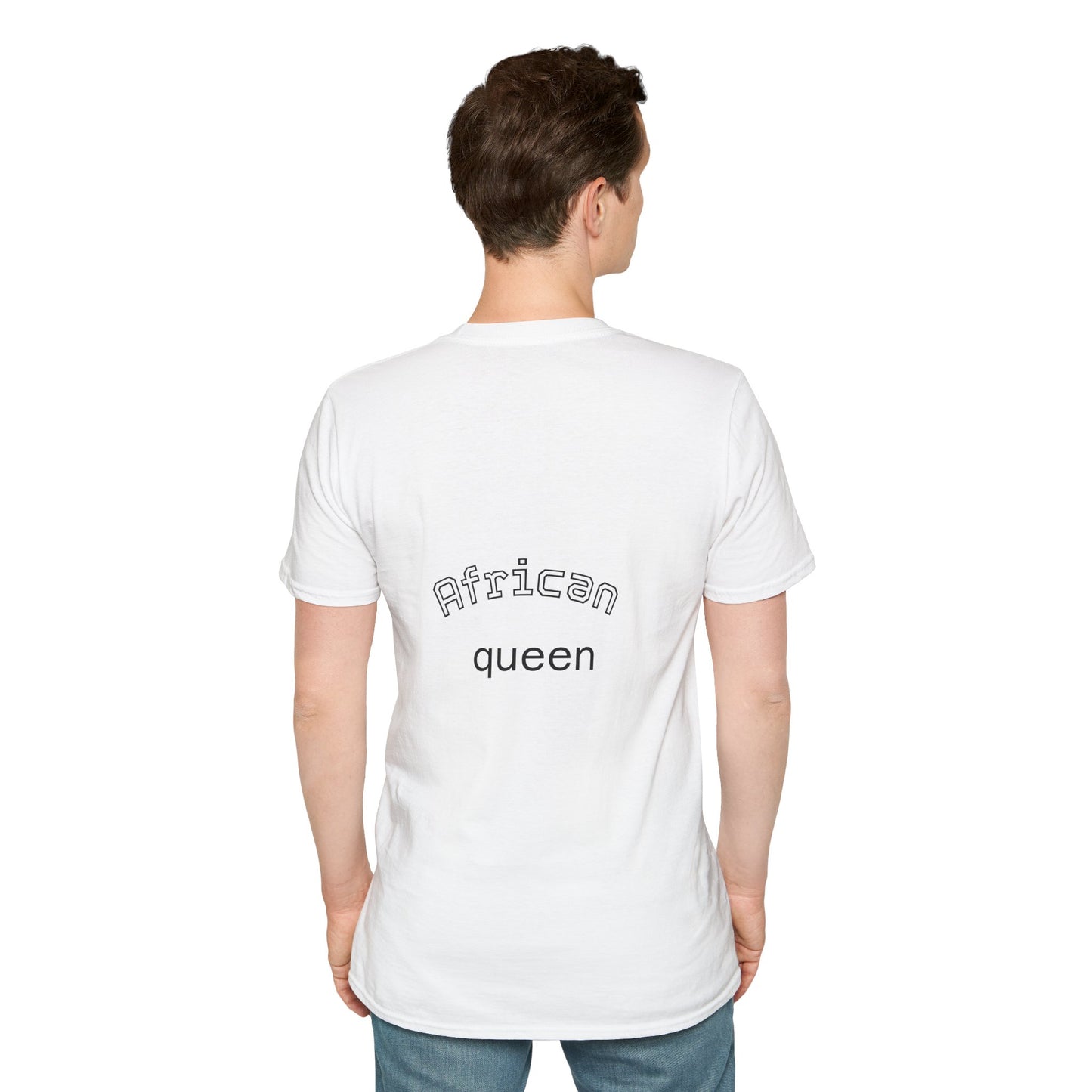 African Queen Unisex Softstyle T-Shirt - Regal and Empowering Fashion