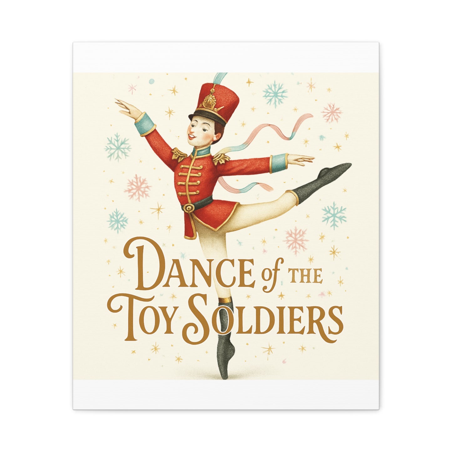 Dance of the Toy Soldiers Canvas Wall Art — Vintage Nutcracker Ballet Print