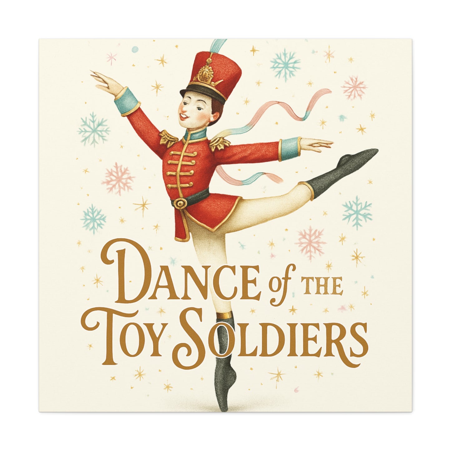 Dance of the Toy Soldiers Canvas Wall Art — Vintage Nutcracker Ballet Print