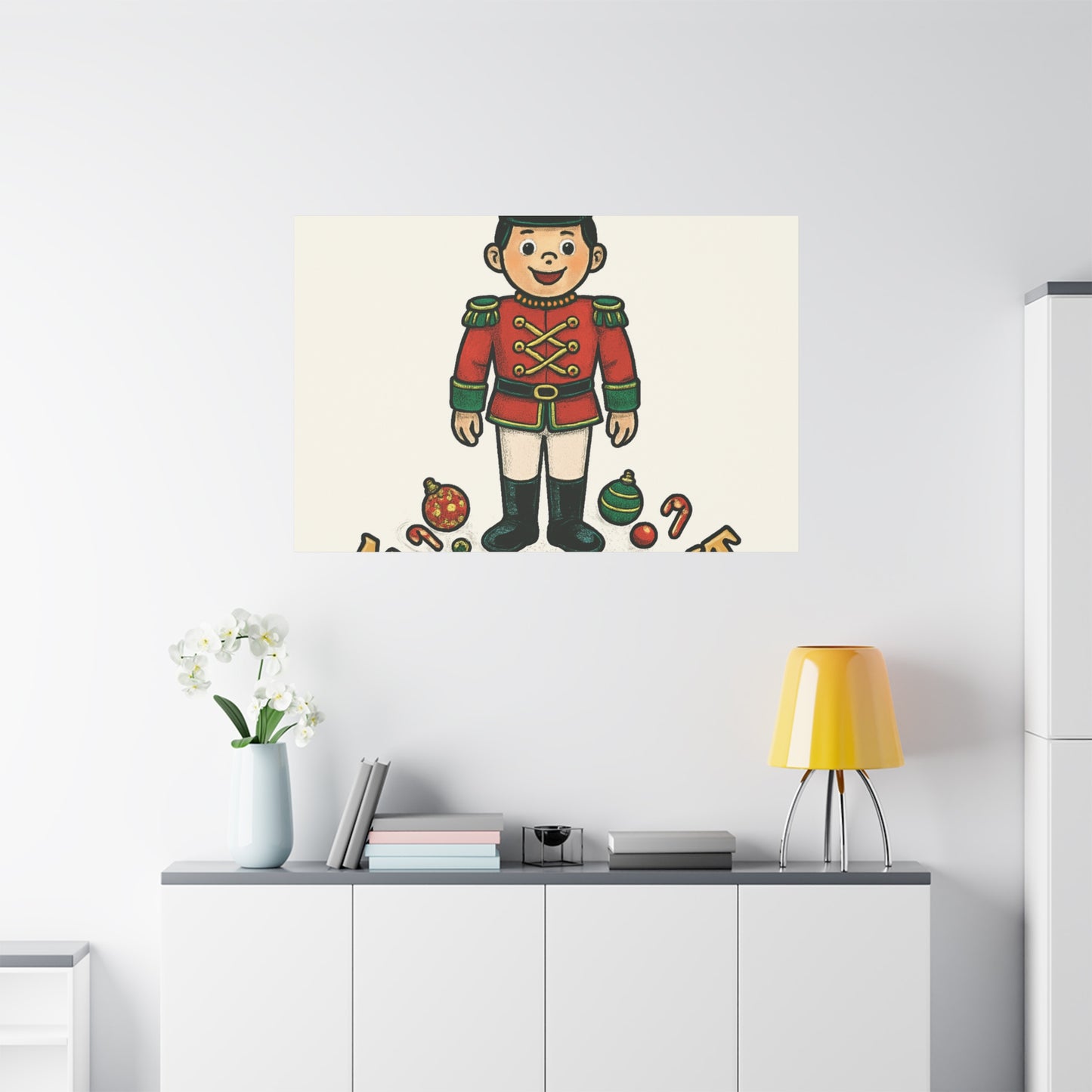 Nutcracker Soldier Matte Canvas Wall Art — Merry & Bright Holiday Decor