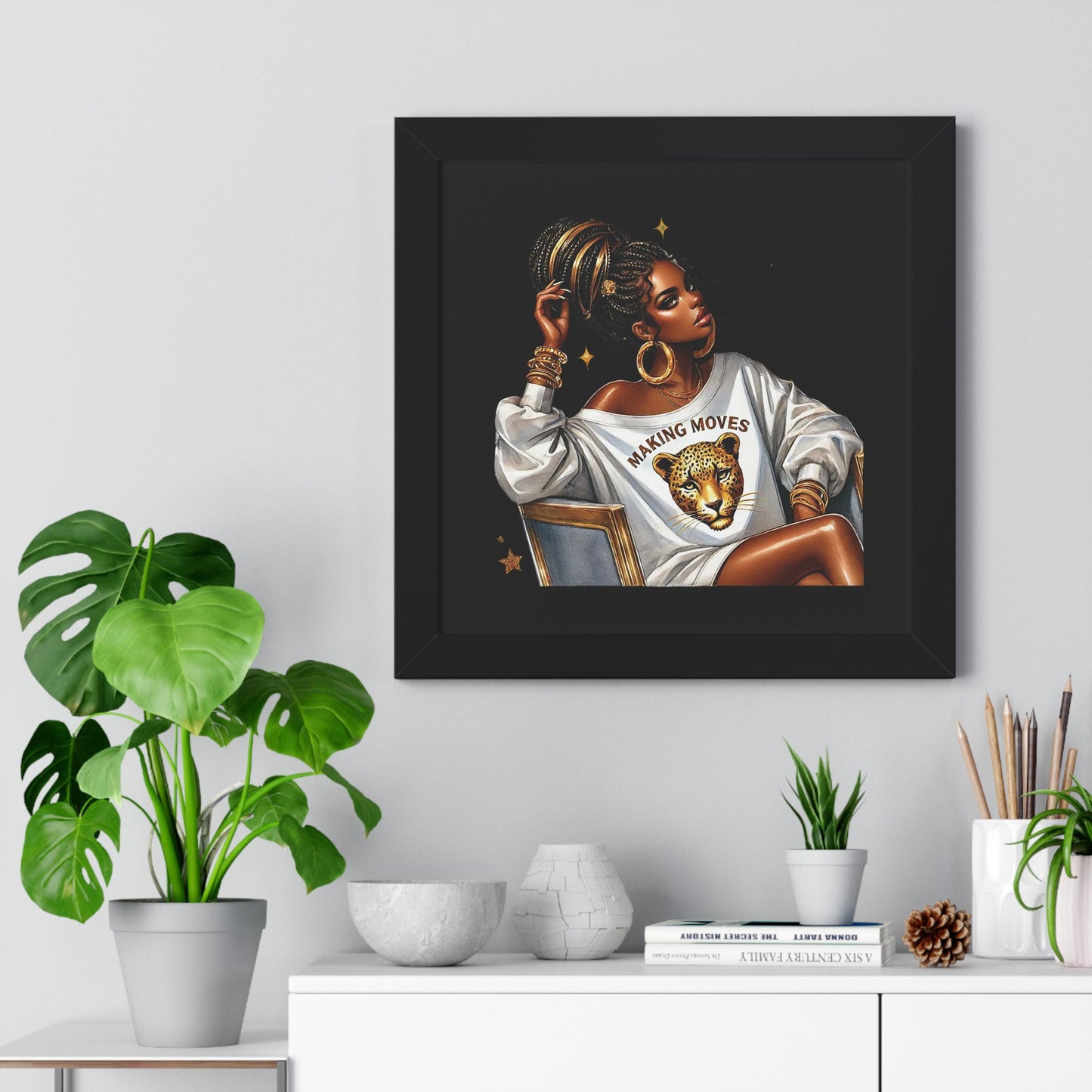 Chic Framed Poster Art, Empowering Wall Decor, Modern Home Accent, Inspirational Art for Living Room, Gift for Friends